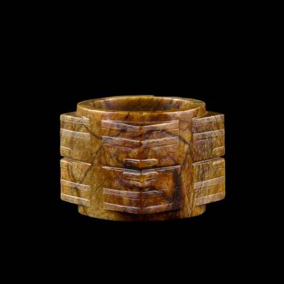 新石器時代良渚文化 獸面紋玉琮