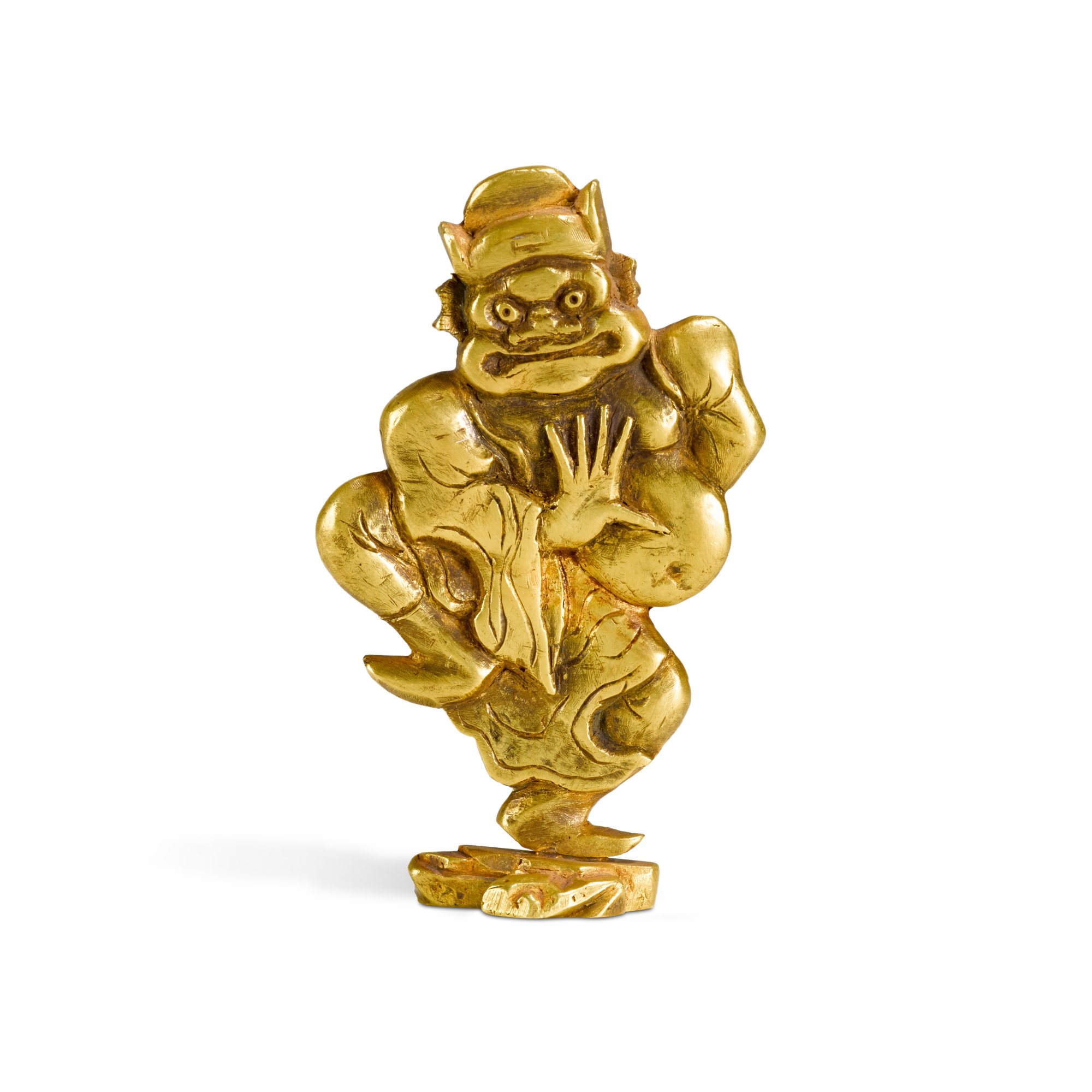 A small gold-alloy figure of Zhong Kui, — 宋至元 黃金合金鍾馗立像