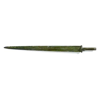 An inscribed bronze sword,