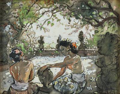 Two Balinese Women Working 勤勞的峇里女子