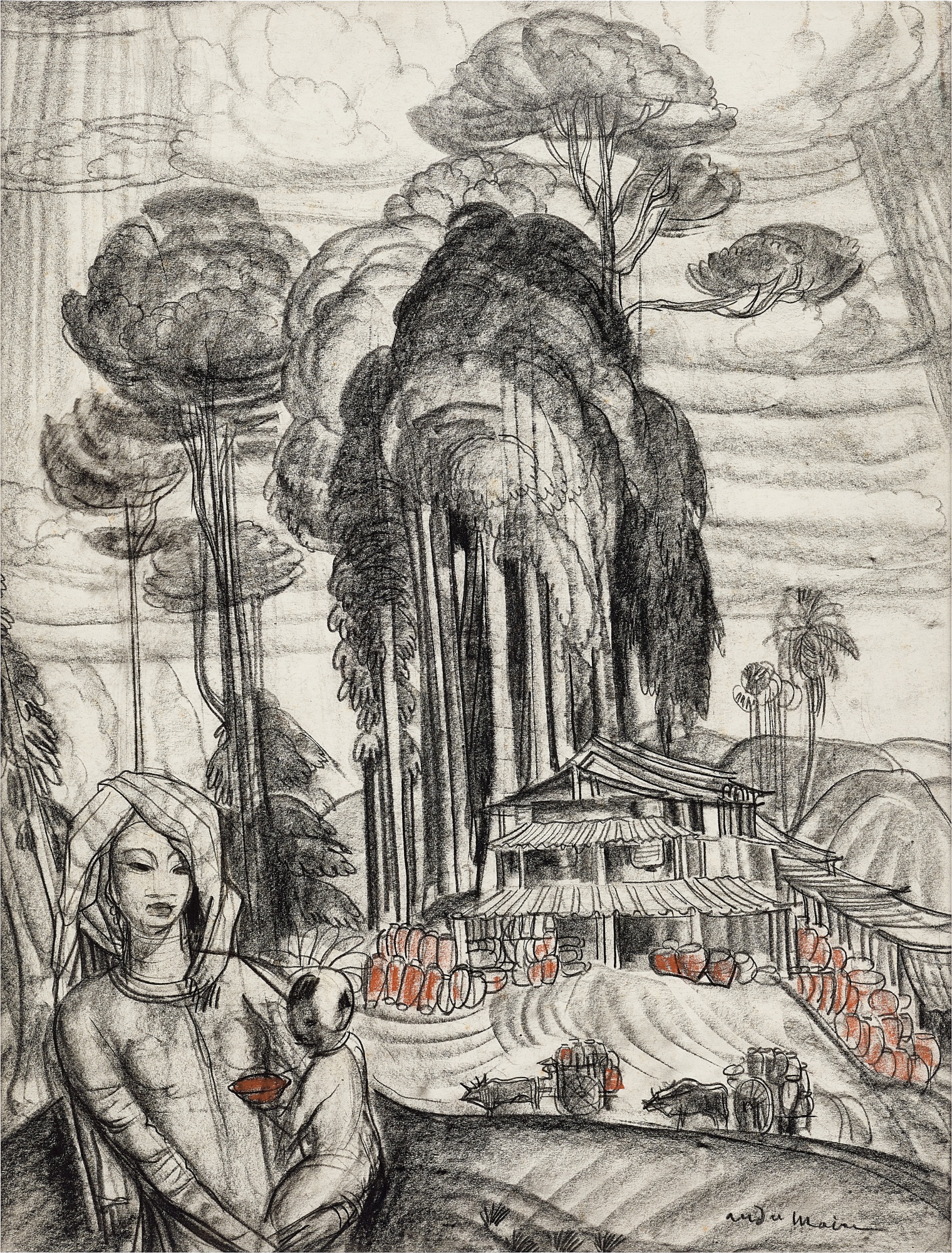 André Maire — La vietnamienne chez le fabriquant de jarres (Siem Reap)  暹粒的罐子工廠