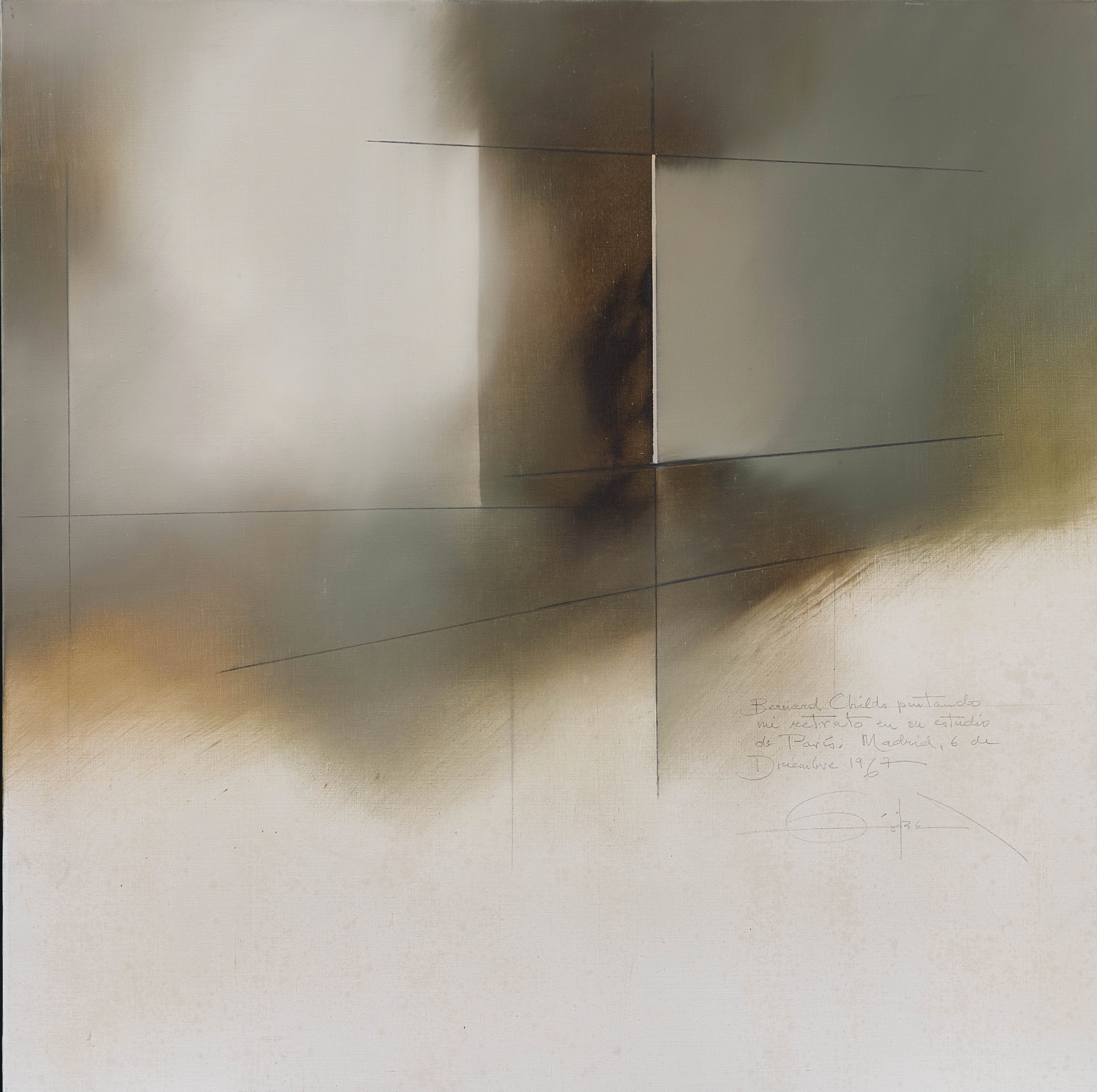 Bernard Childs pintando mi retrato en su estudio de Paris 伯納德·蔡爾茲為我畫的自畫像