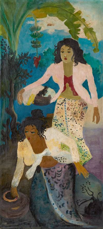 Two women after washing  洗滌中的少女