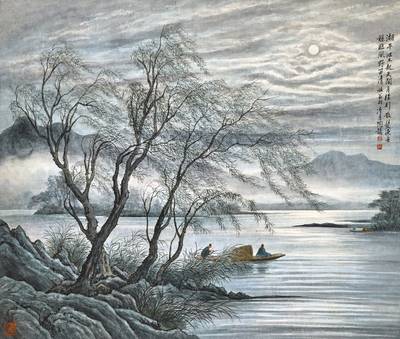 Tao Lengyue, Willow Shore under the Moon