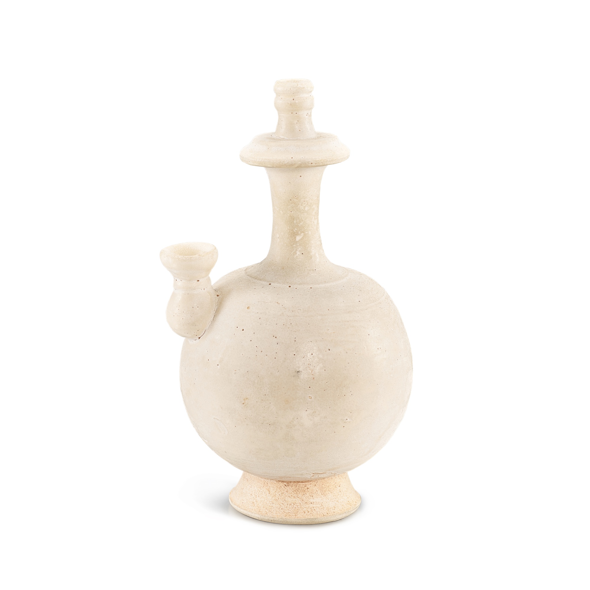 A white-glazed ewer, — A white-glazed ewer, Tang dynasty 唐 白釉淨瓶