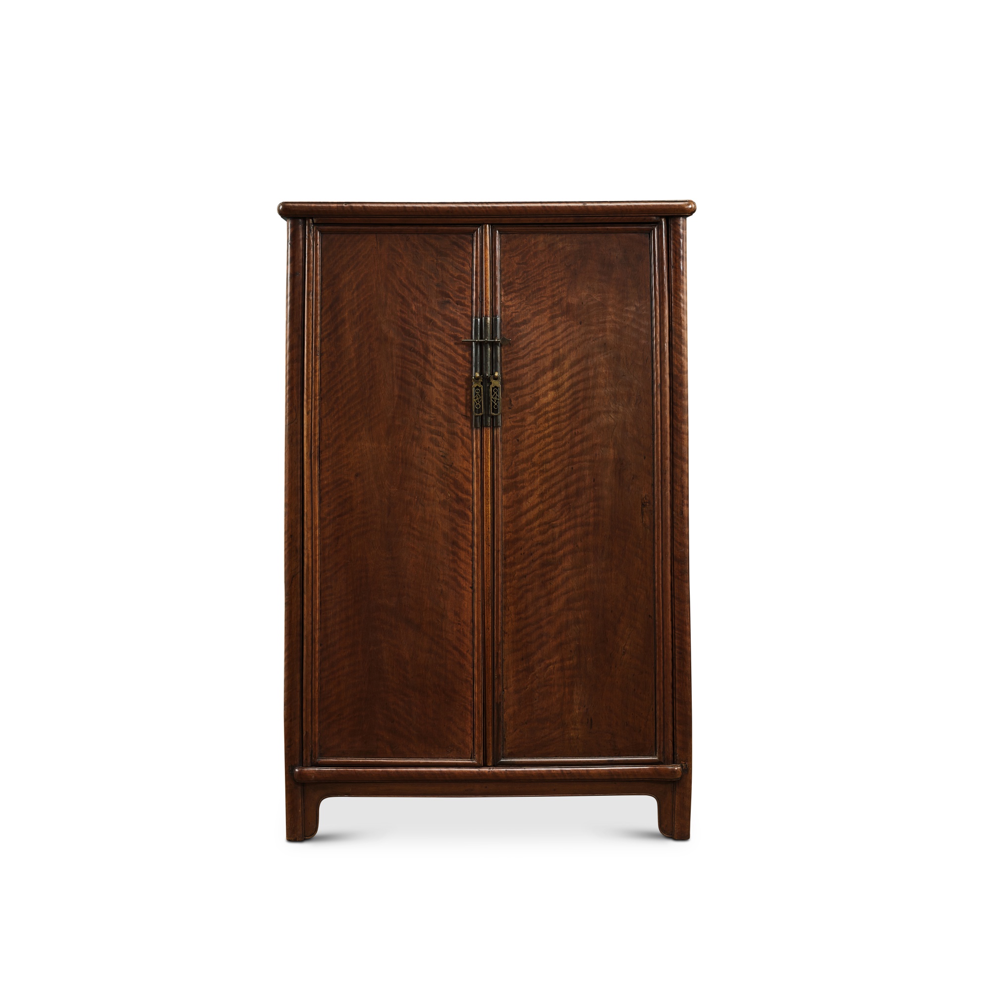 A hardwood round-corner cabinet, Qing dynasty — A hardwood round-corner cabinet, Qing dynasty 清 有櫃膛圓角木櫃