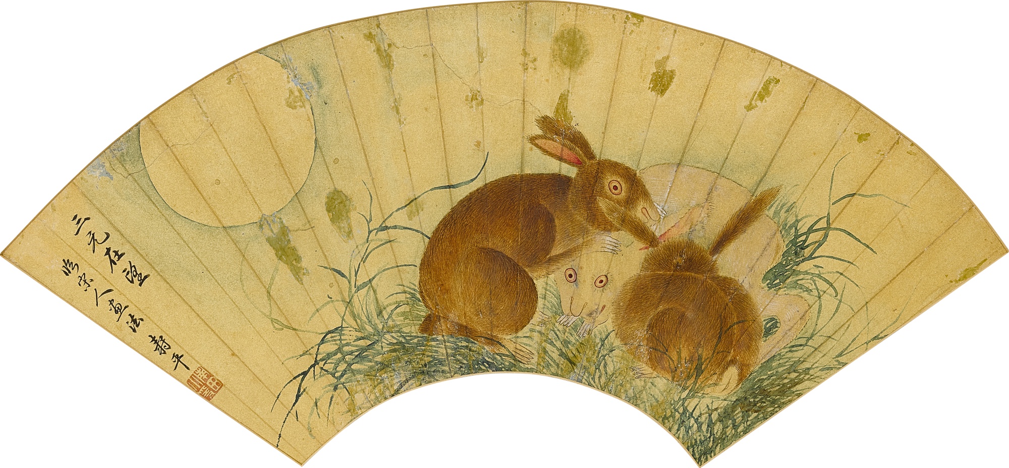 惲壽平(款) — Attributed to Yun Shouping, Rabbits
