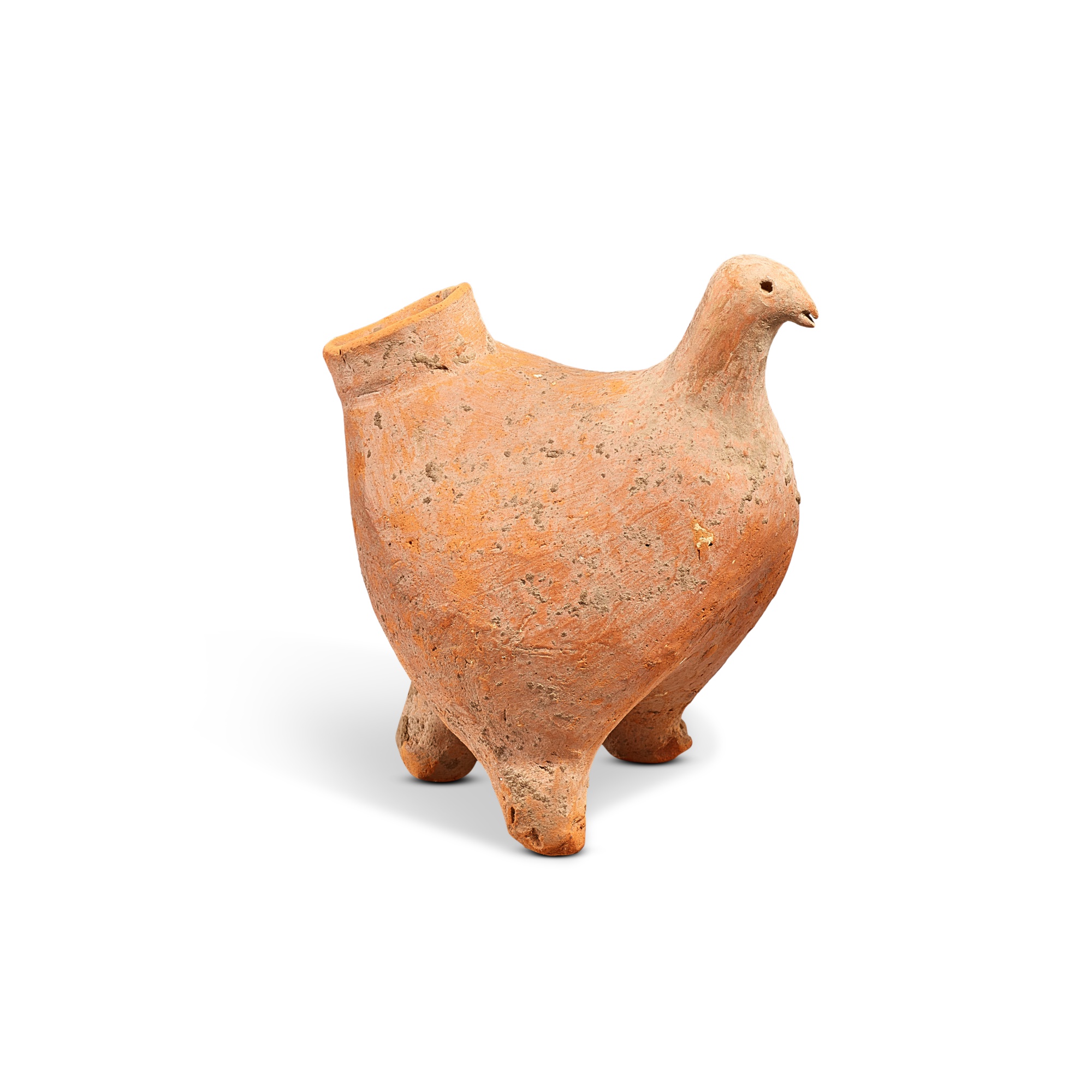 Unknown — A small bird-shaped pottery tripod vessel, Qijia culture, c. 2050-1700 BC 齊家文化 鳥形陶器