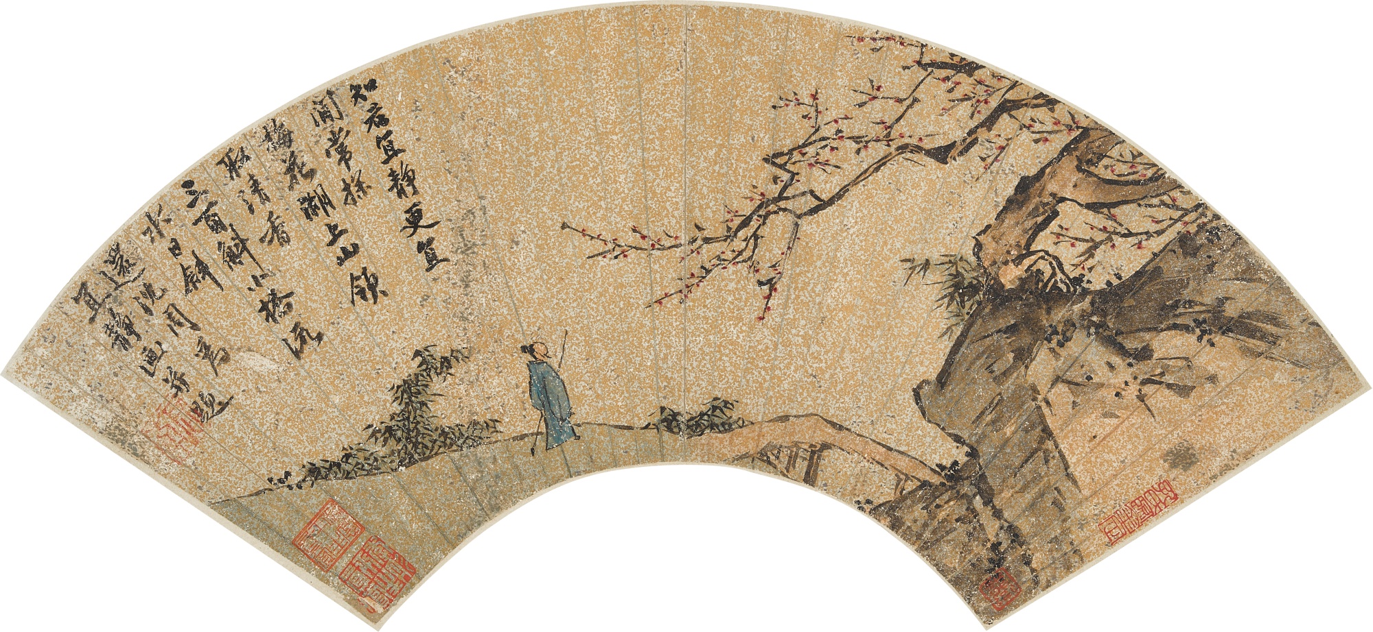 「小聽颿樓」藏畫 拍品編號9001-9052 — Shen Zhou, Scholar Appreciating Plum Blossom