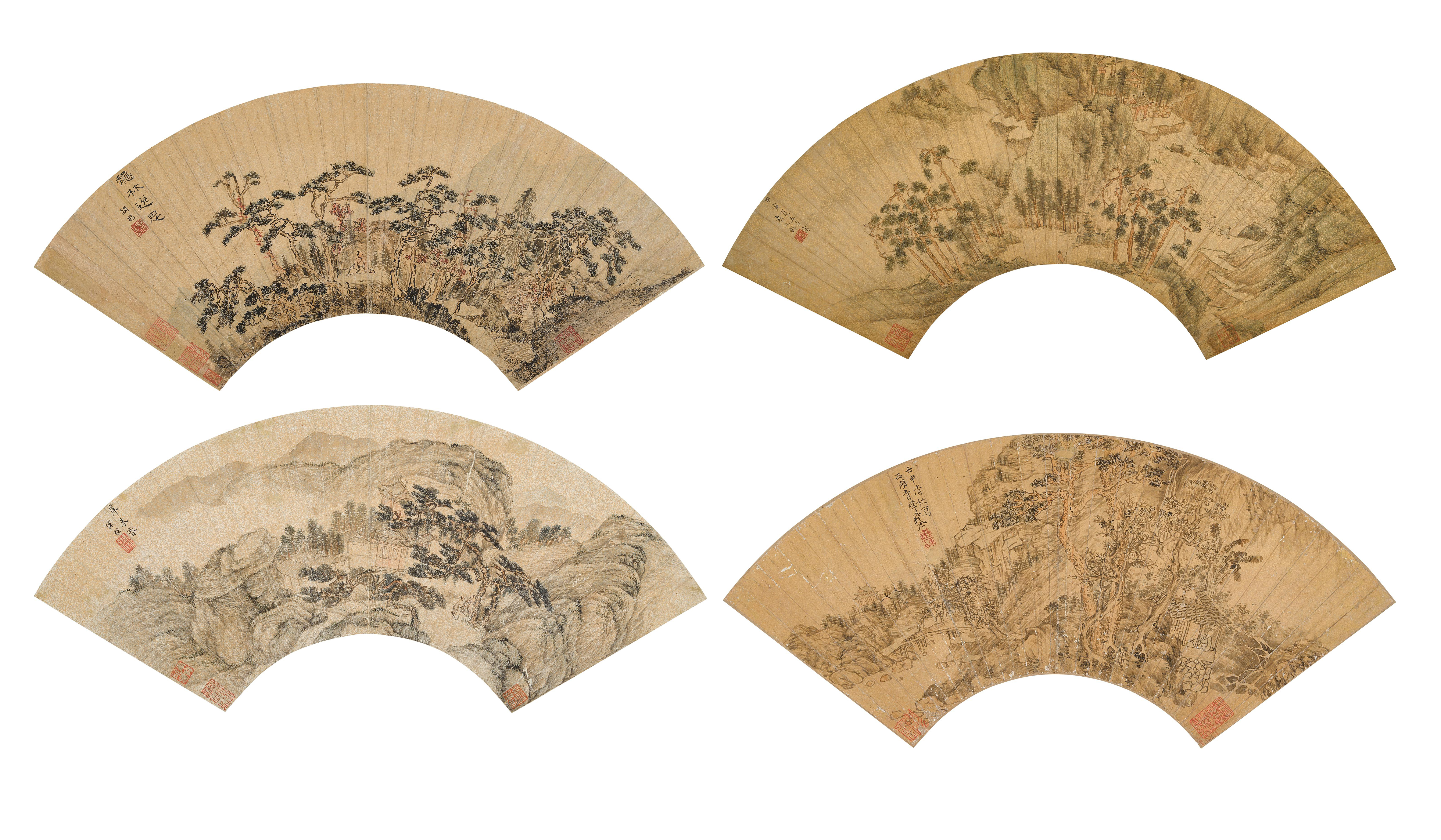 「小聽颿樓」藏畫 拍品編號9001-9052 — Various Ming Artists, Landscapes