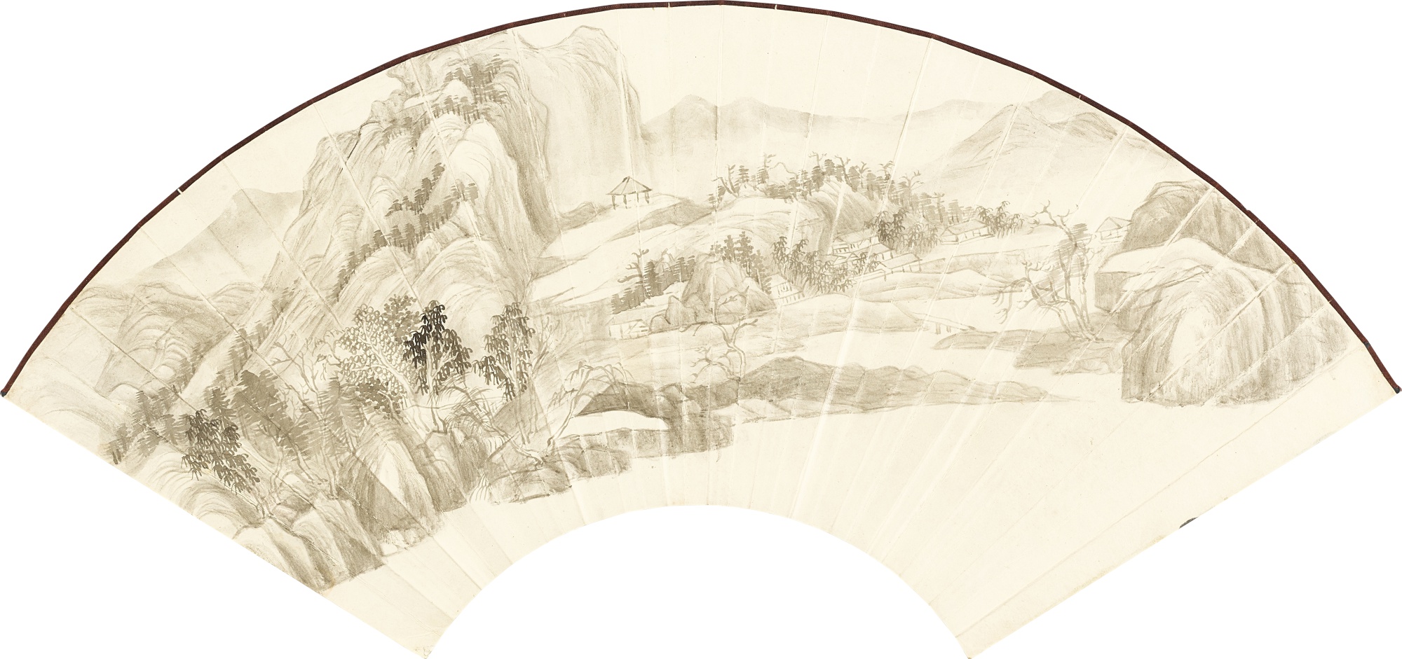 Unknown — Zhang Daqian (Chang Dai-chien, 1899-1983), Secluded Village in Lush Mountains