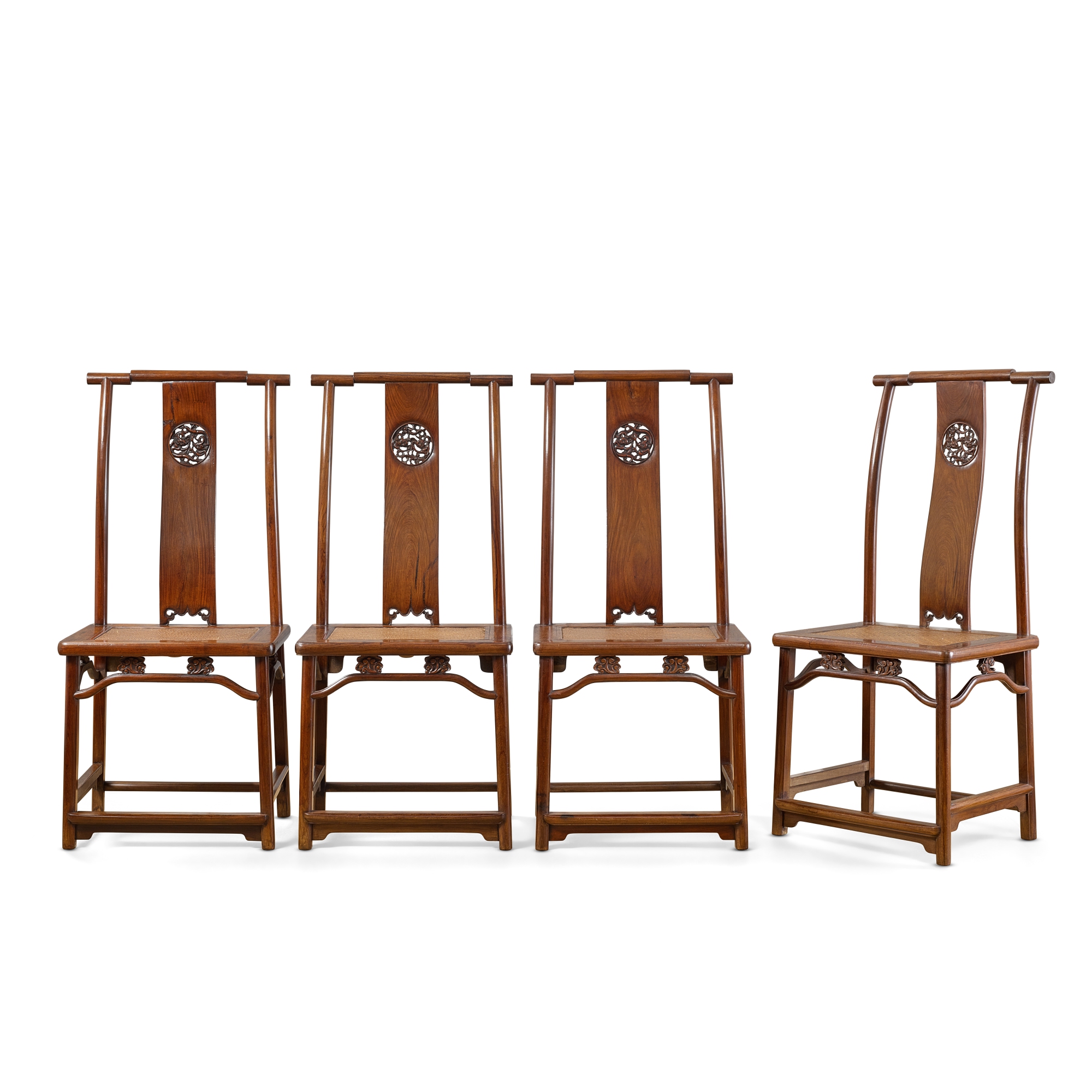 Unknown (Historical) — 清十七至十八世紀 黃花梨燈掛椅四件成堂