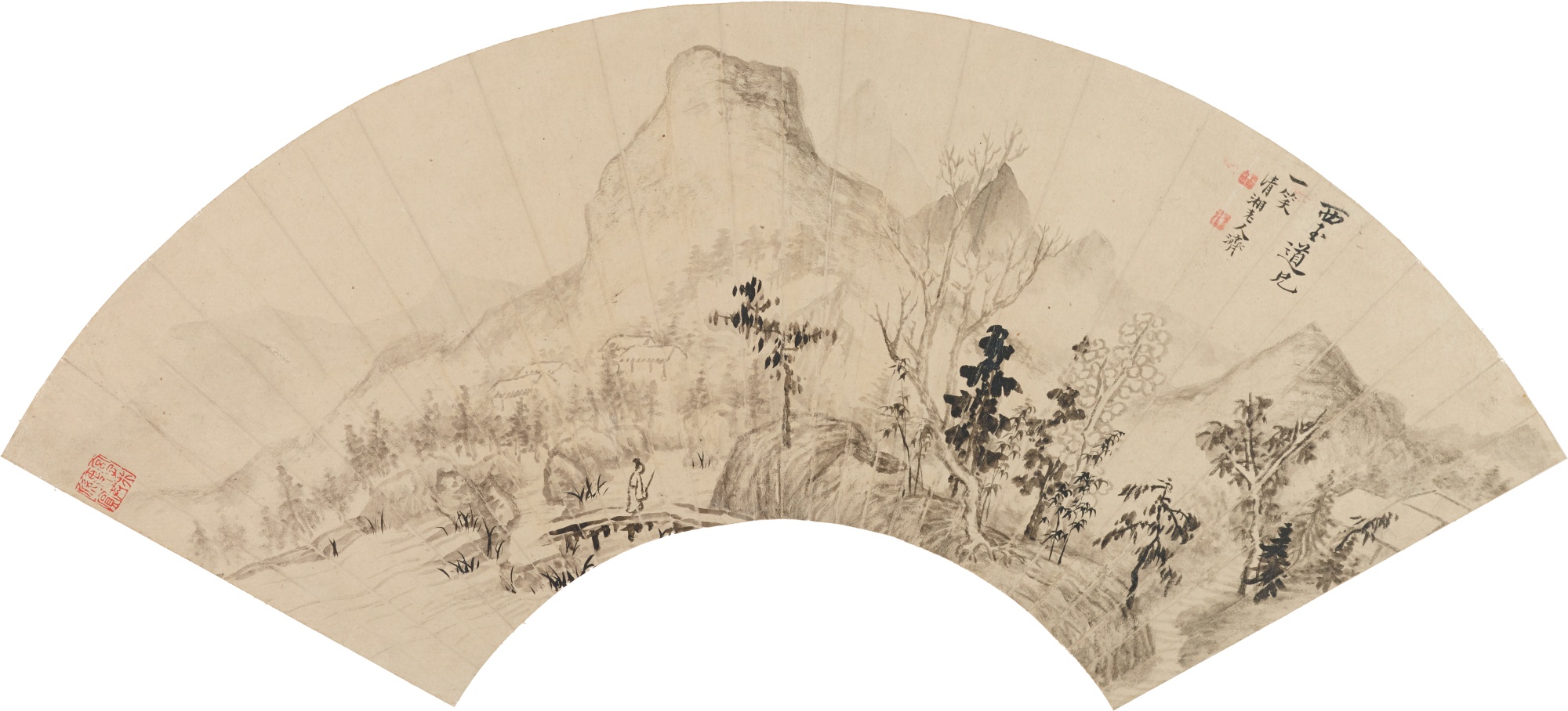 Shitao 1642-1707 — Shitao, Strolling through the Mountains