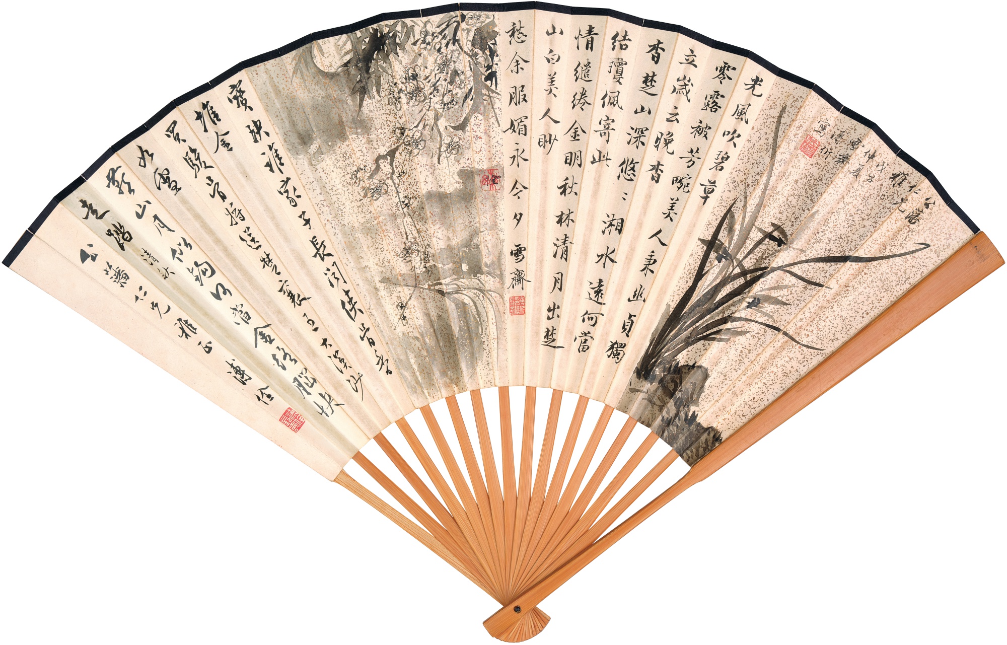 Unknown — Pu Jin; Pu Quan; Chen Zengshou; Chen Banding, Flowers and Pine