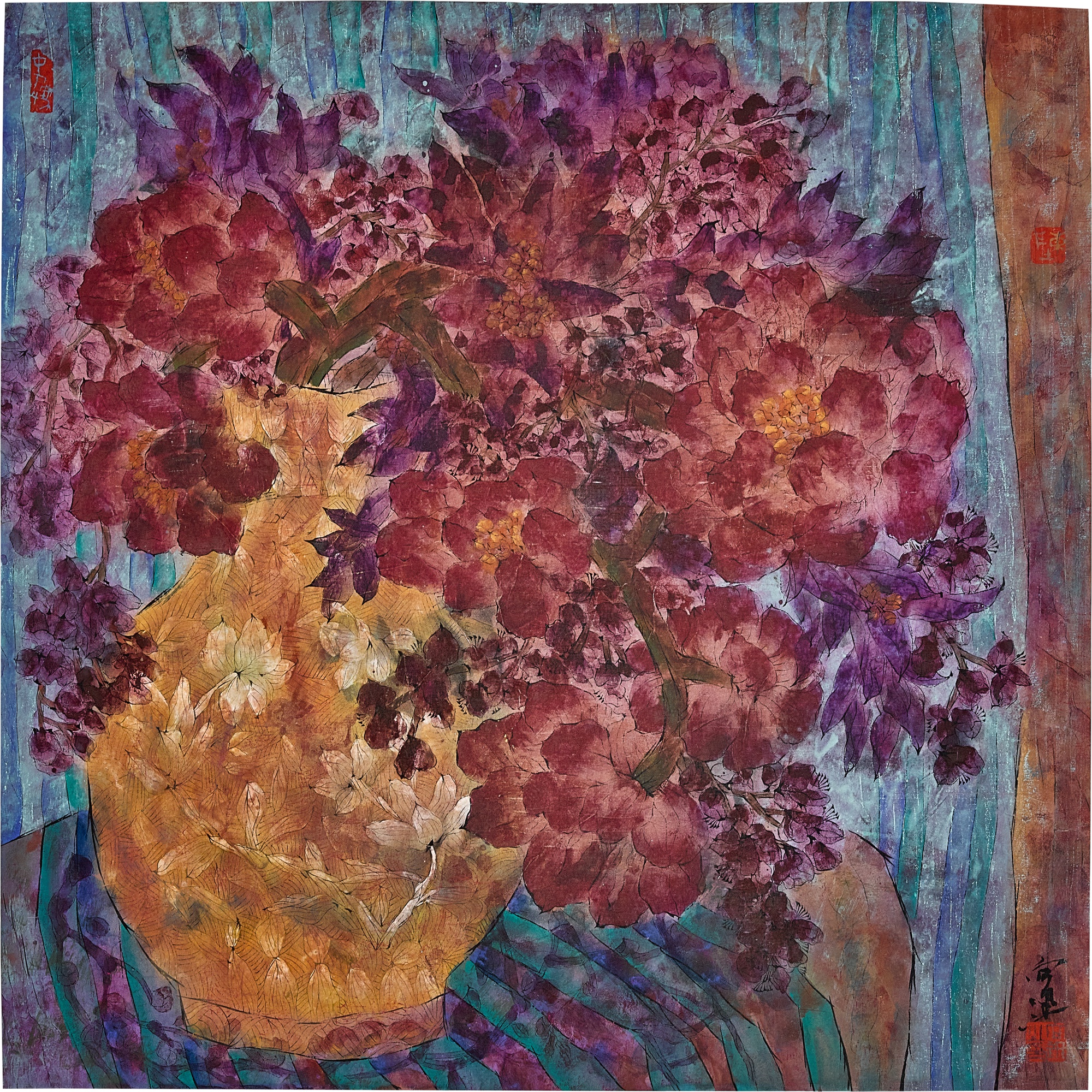 Chen Xiangxun — Flowers in vase 瓶花