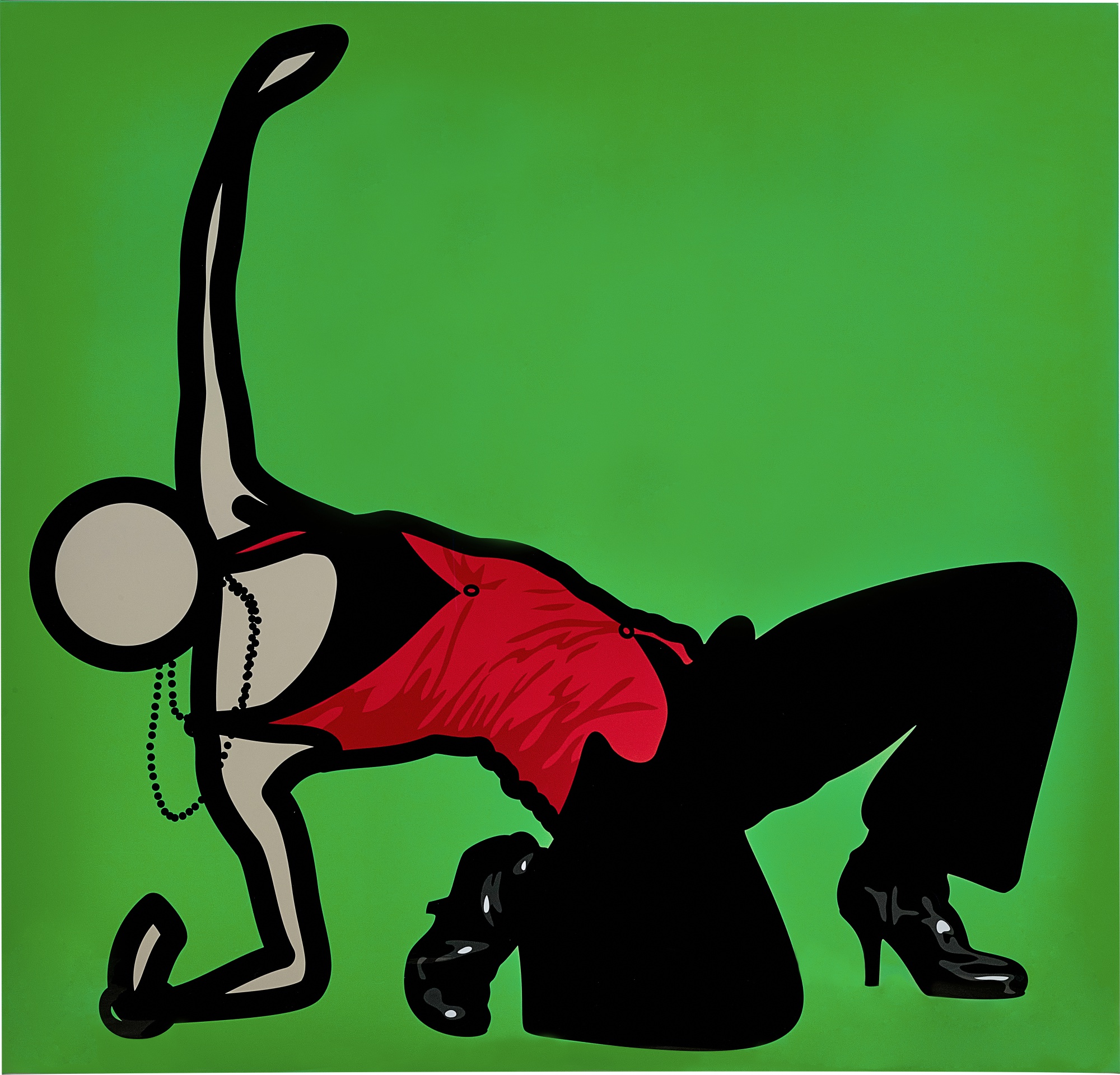 Julian Opie — Caterina Dancing in Black Trousers 3 凱特蕊娜穿著黑褲子跳舞 3