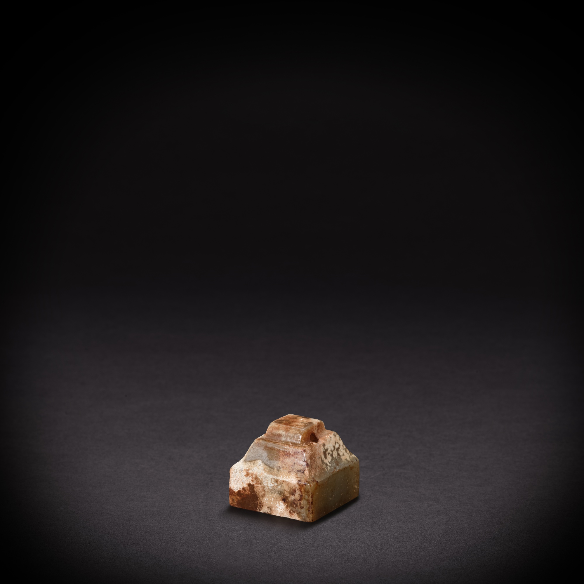 An inscribed celadon jade seal — 漢 青白玉印