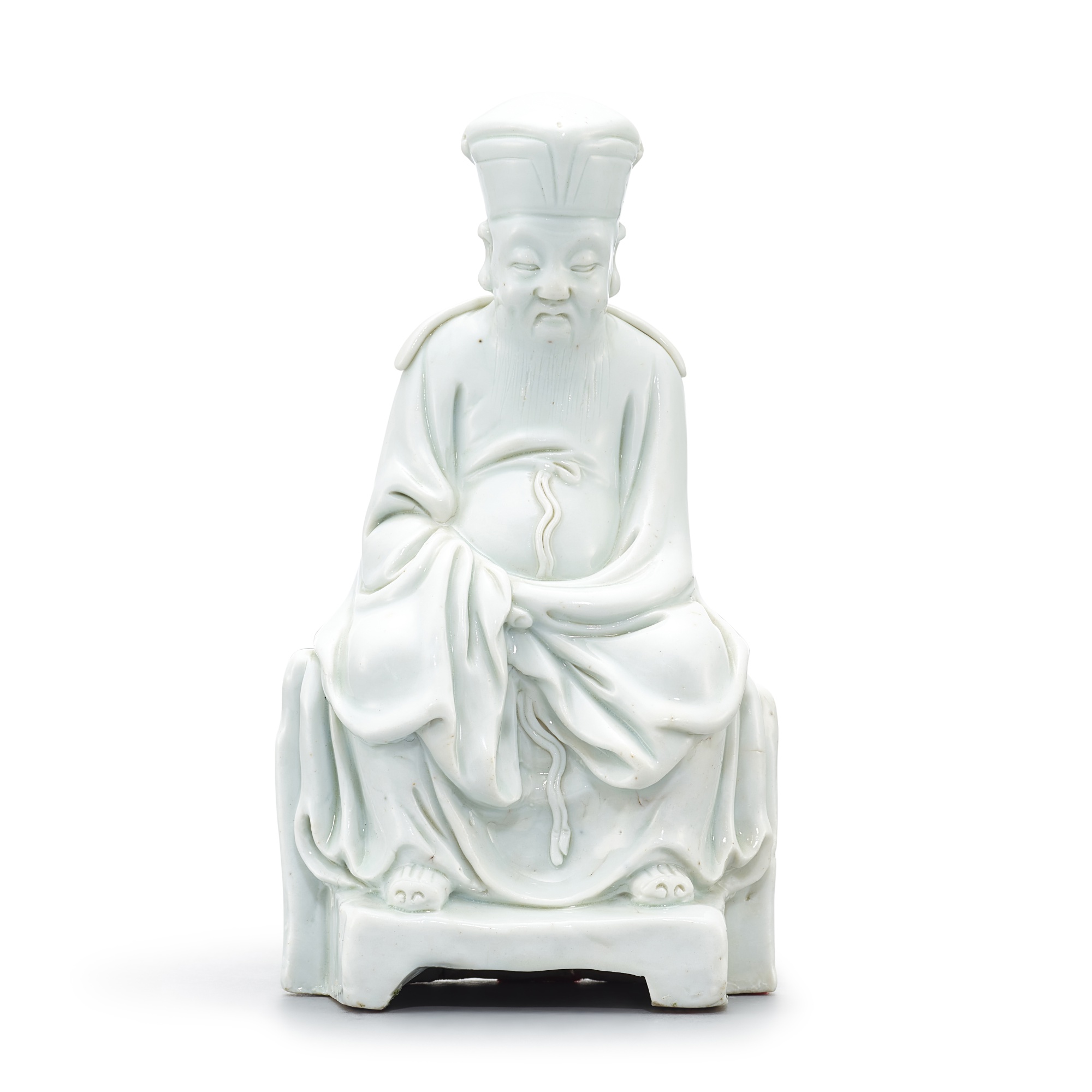 A blanc-de-Chine figure of Wenchang — 清十七世紀 德化白釉文昌帝君坐像