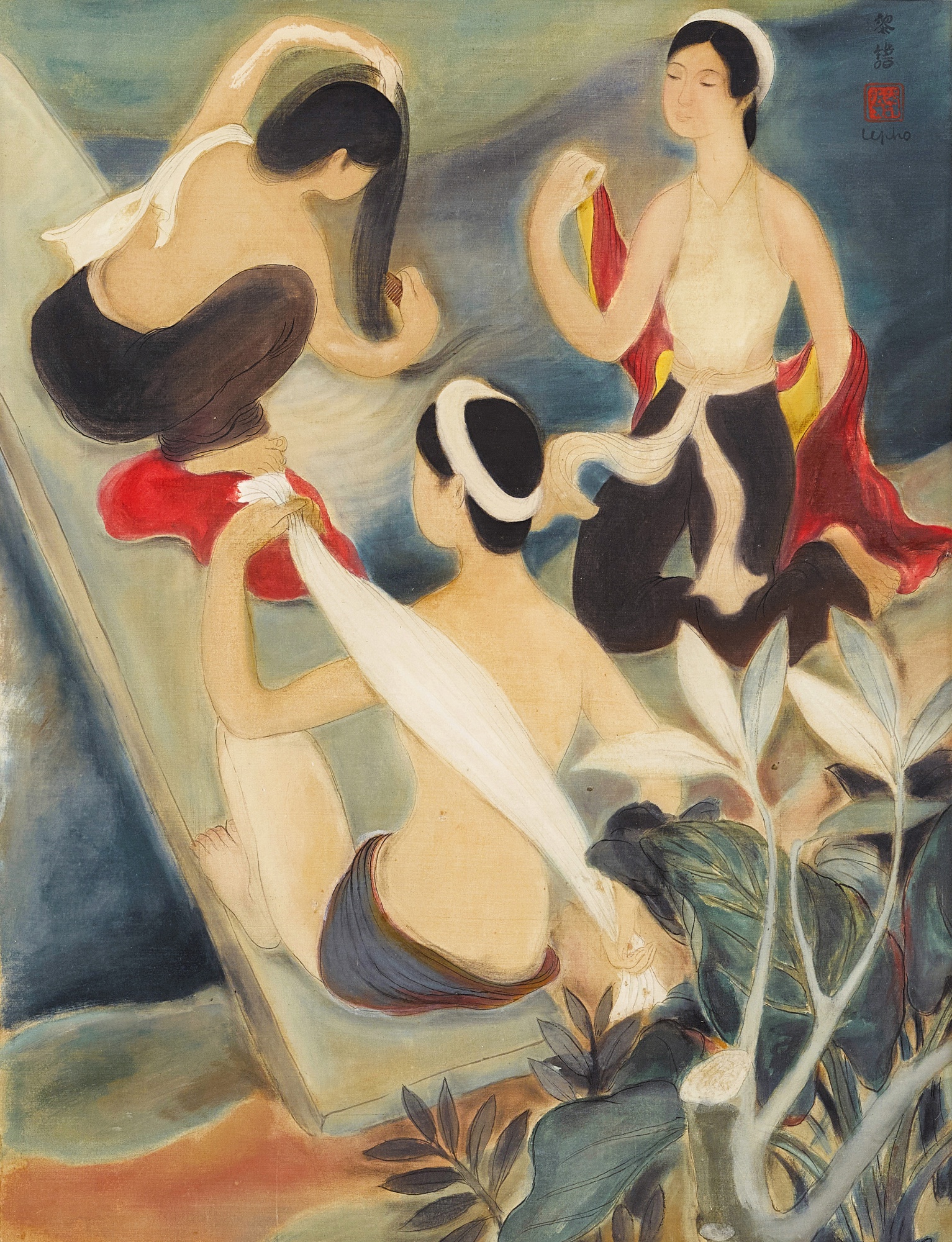 Lê Phổ — Le Pho 黎譜 | The three bathers 三位浴者