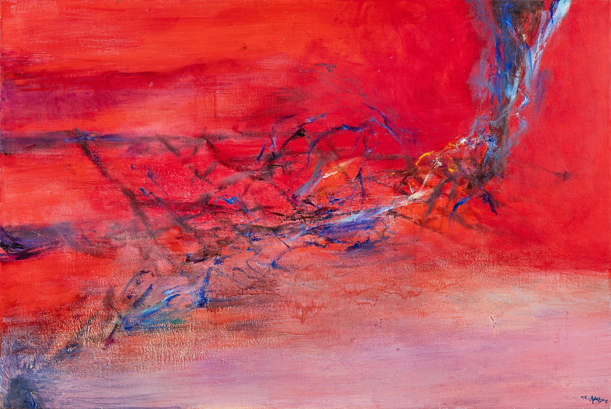 Zao Wou-Ki 趙無極 | Terre rouge – 16.01.2005 紅色大地 - 16.01.2005