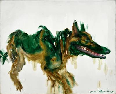 Zhou Chunya 周春芽 | Green Dog No. 6 綠狗 六號