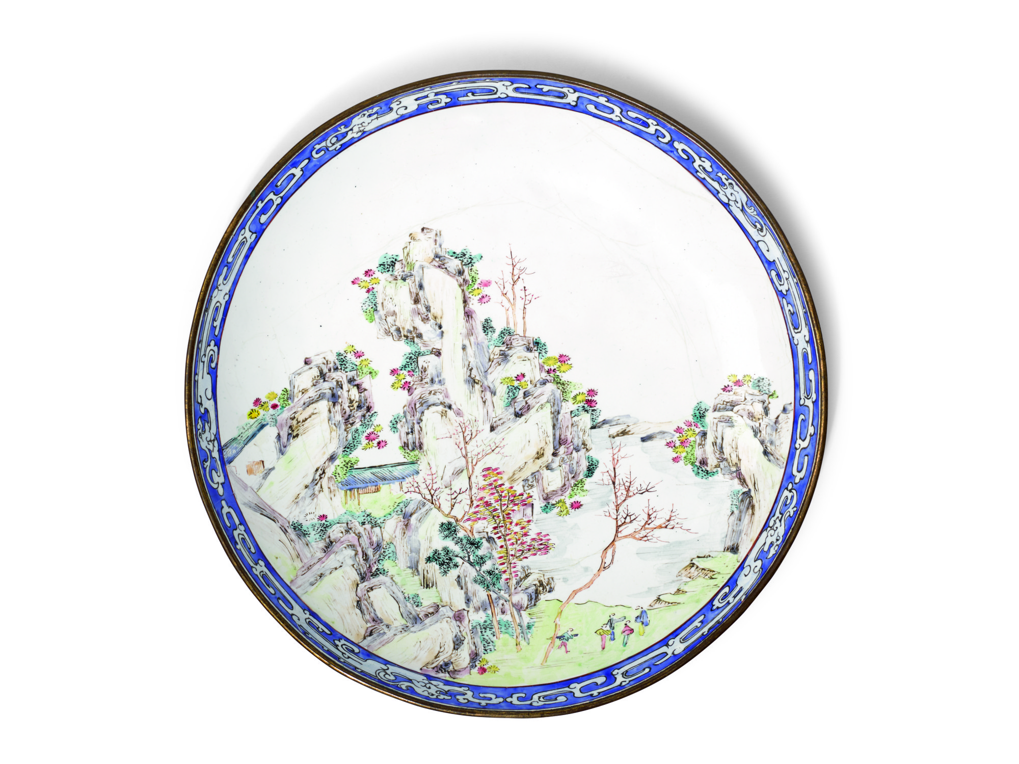 A Canton Enamel 'landscape' Dish | Qing Dynasty, 19th Century — QING DYNASTY, 19th CENTURY