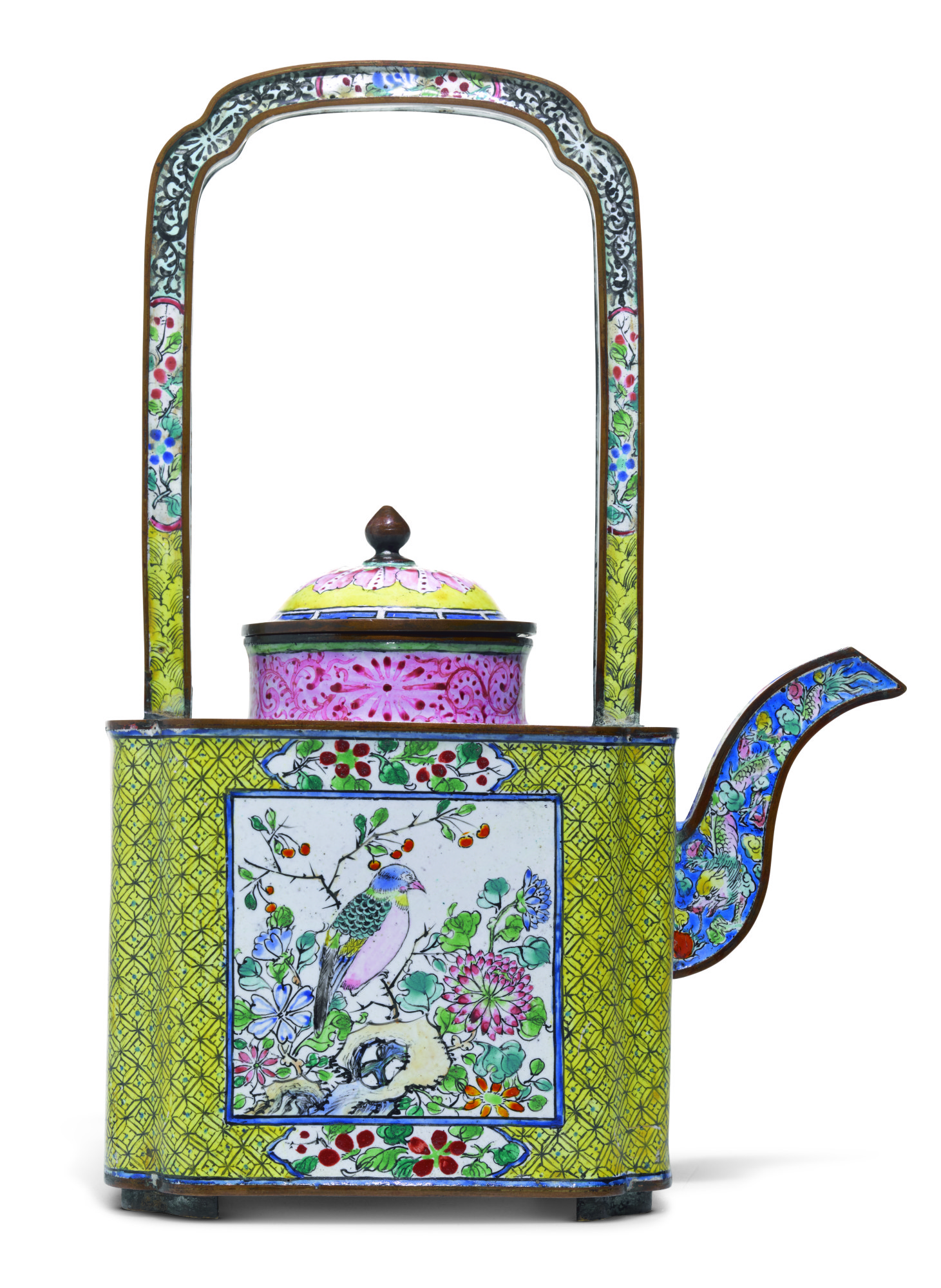 A Canton Enamel Kettle | Qing Dynasty, 18th/19th Century [two Items] — Qing Dynasty, 18th/19th Century [two Items]