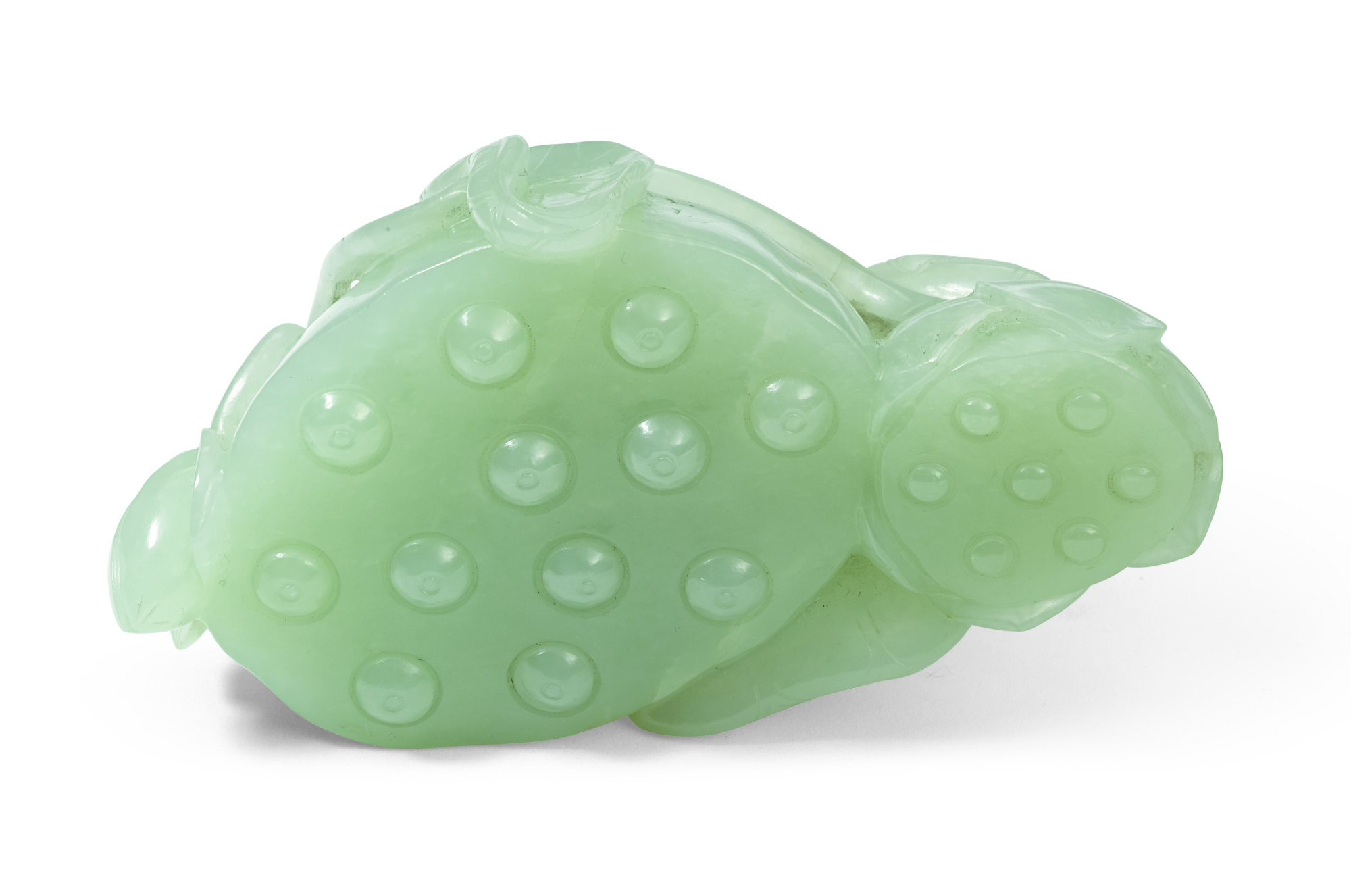 A Celadon Jade Lotus Pod | Qing Dynasty, 19th Century — Qing Dynasty, 19th Century