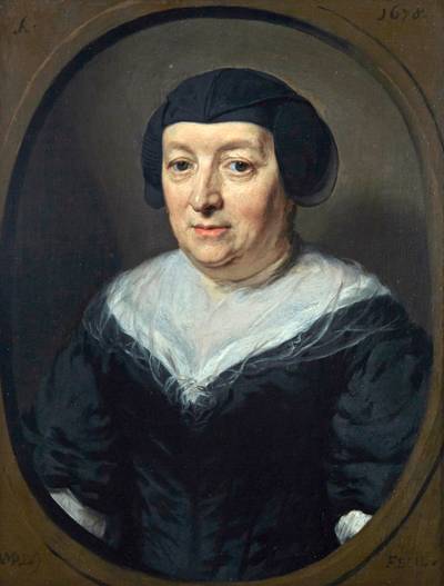 Portrait Of Beatrix Snels (d. 1678), Bust-length, Wearing A Black Dress And A Black Cap
