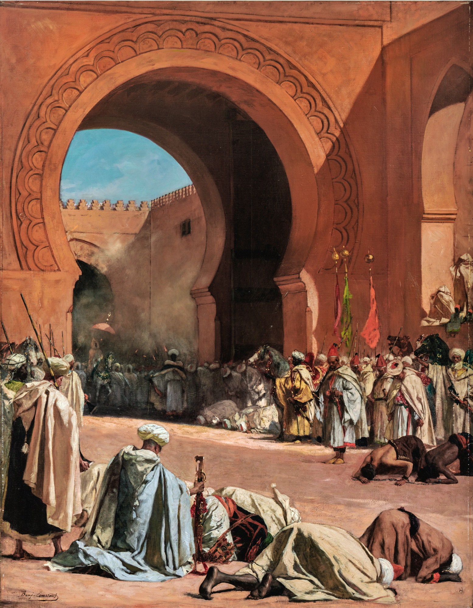 Jean-joseph Benjamin-constant — The King Of Morocco Leaving To Receive A European Ambassador