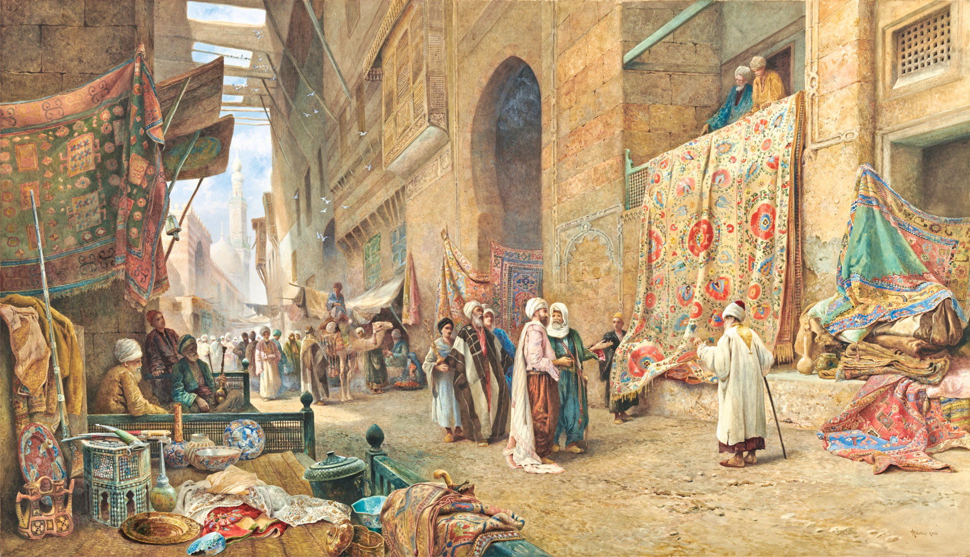 Charles Robertson — A Carpet Seller, Cairo