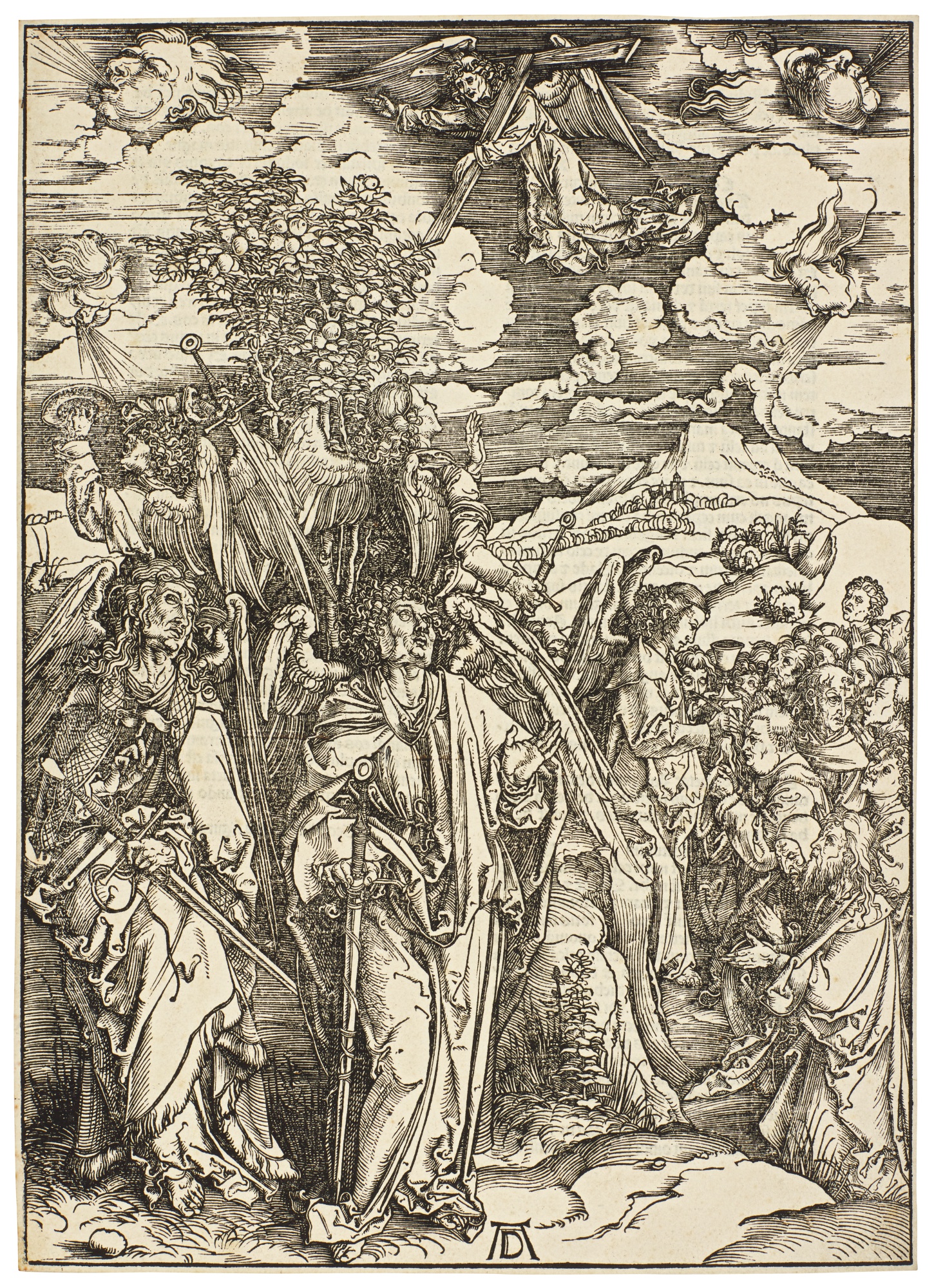 Albrecht Dürer — The Four Angels Holding The Winds (b. 66; M., Holl. 169)