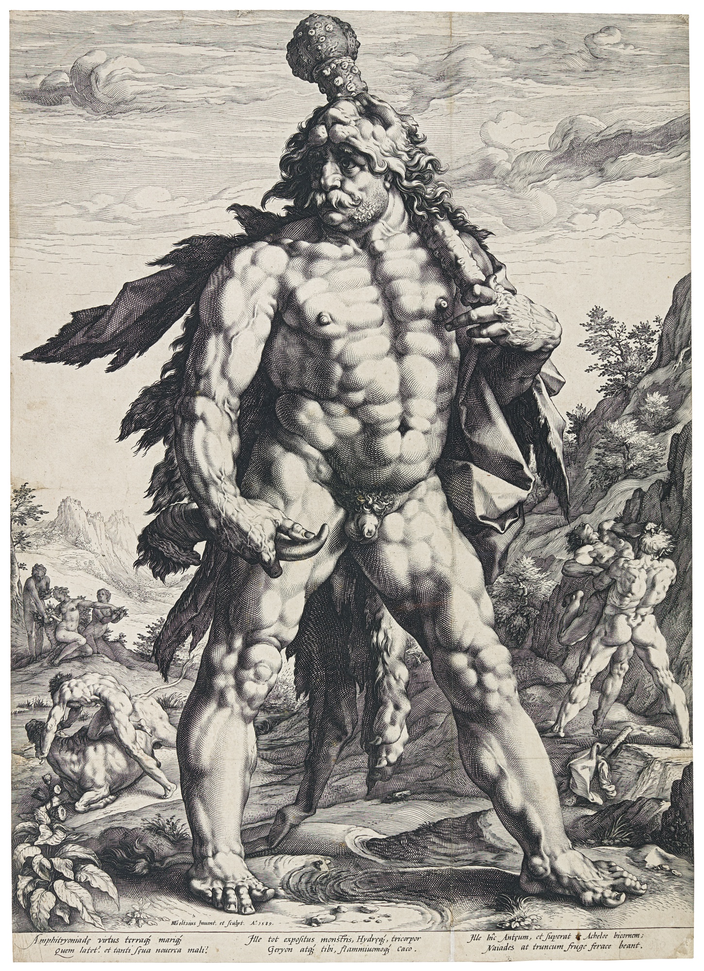 Hendrick Goltzius — The Large Hercules (bartsch 142; Hollstein 143; Strauss 283; New Hollstein 156)