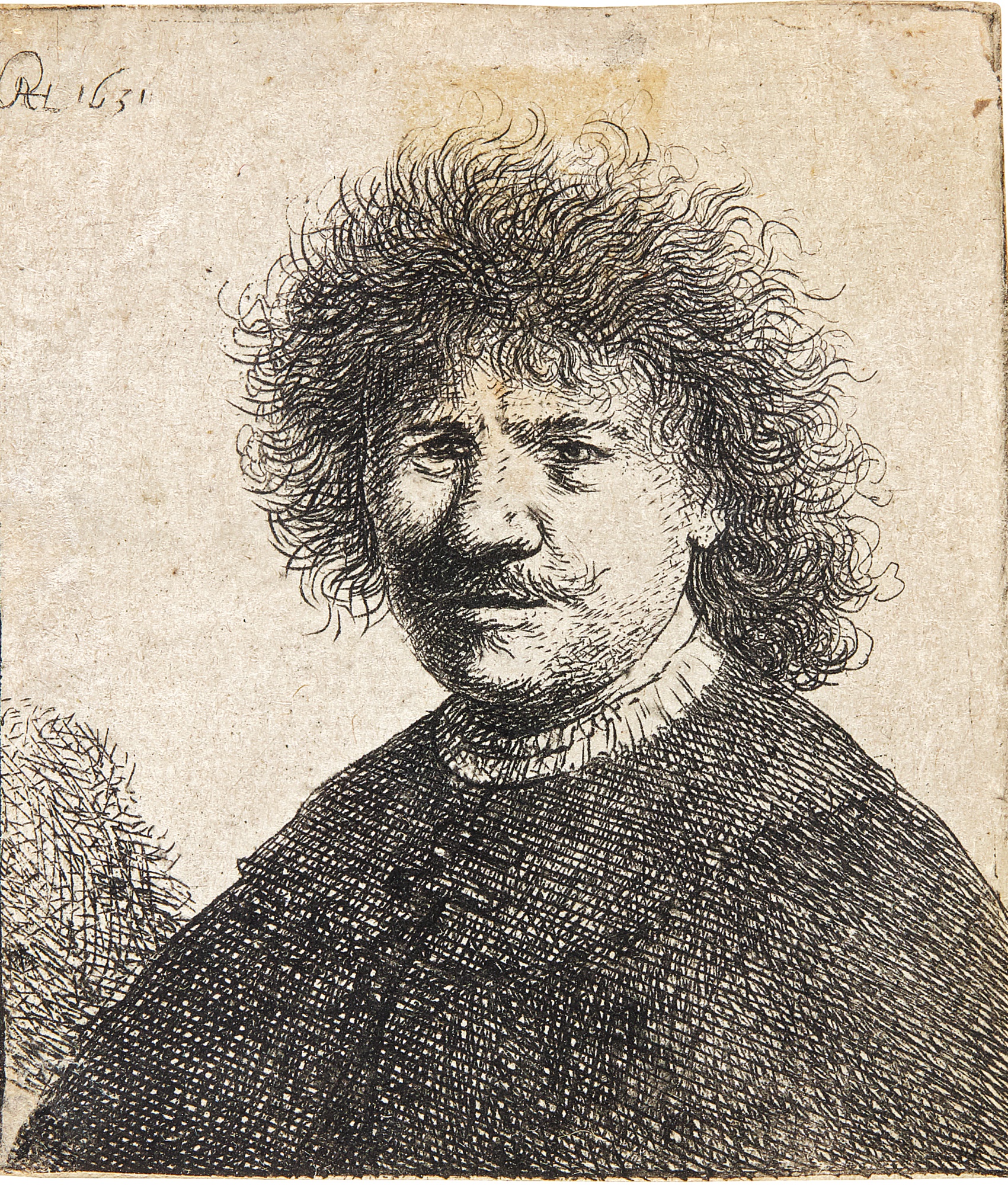 Workshop of Rembrandt Harmensz. van Rijn — Self-portrait In A Cloak With A Falling Collar: Bust (b., Holl. 15; New Holl. 98w; H. 63)