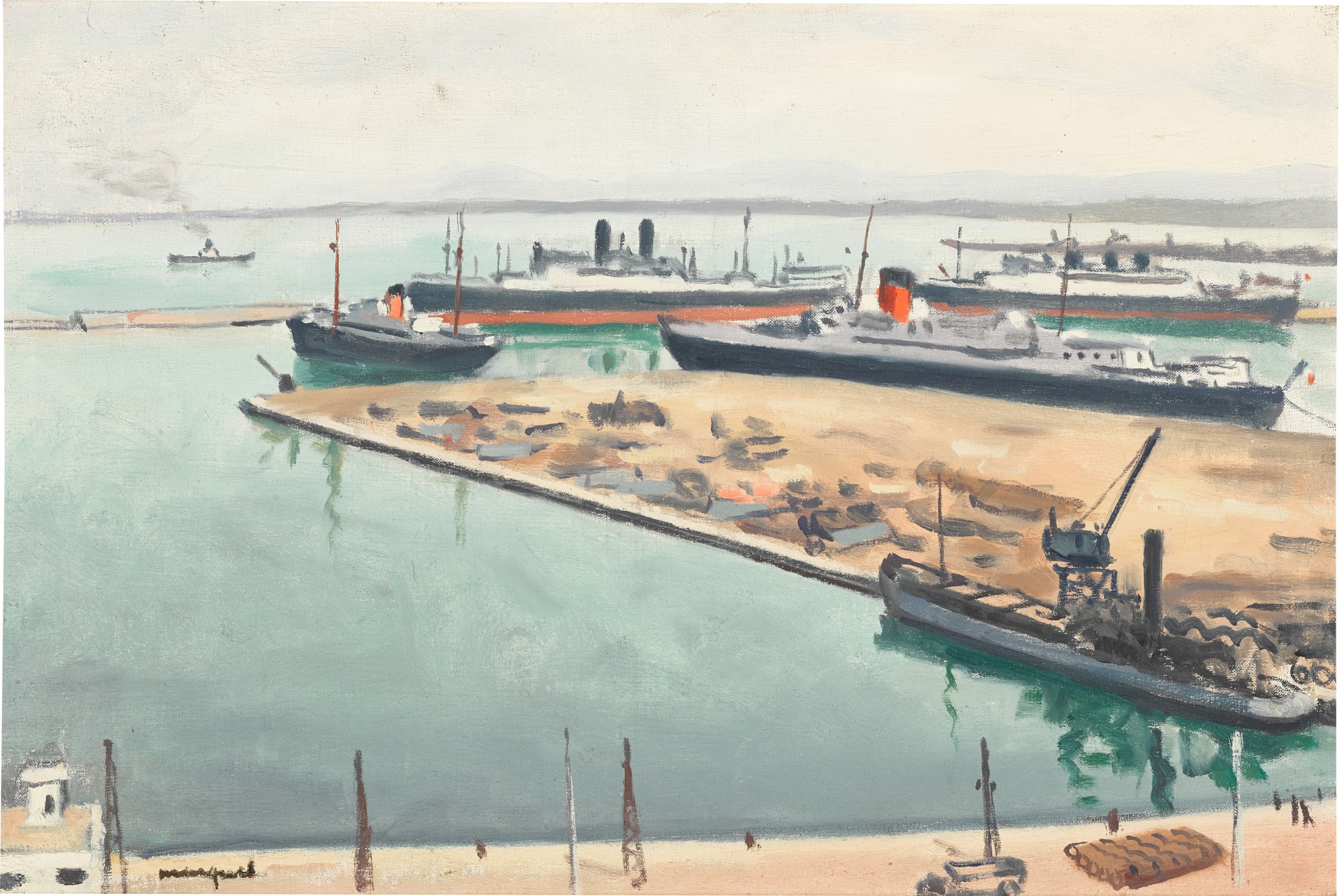 Long-courriers à quai