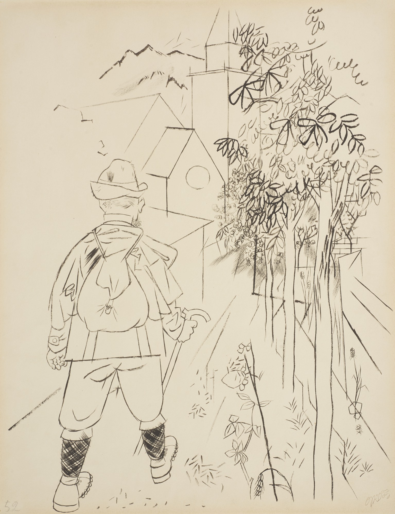 George Grosz — Wanderbursch (Wanderer)