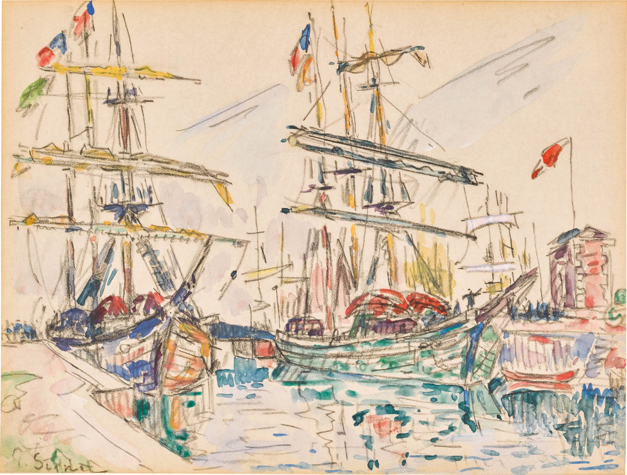 Paul Signac — Goélettes à Paimpol
