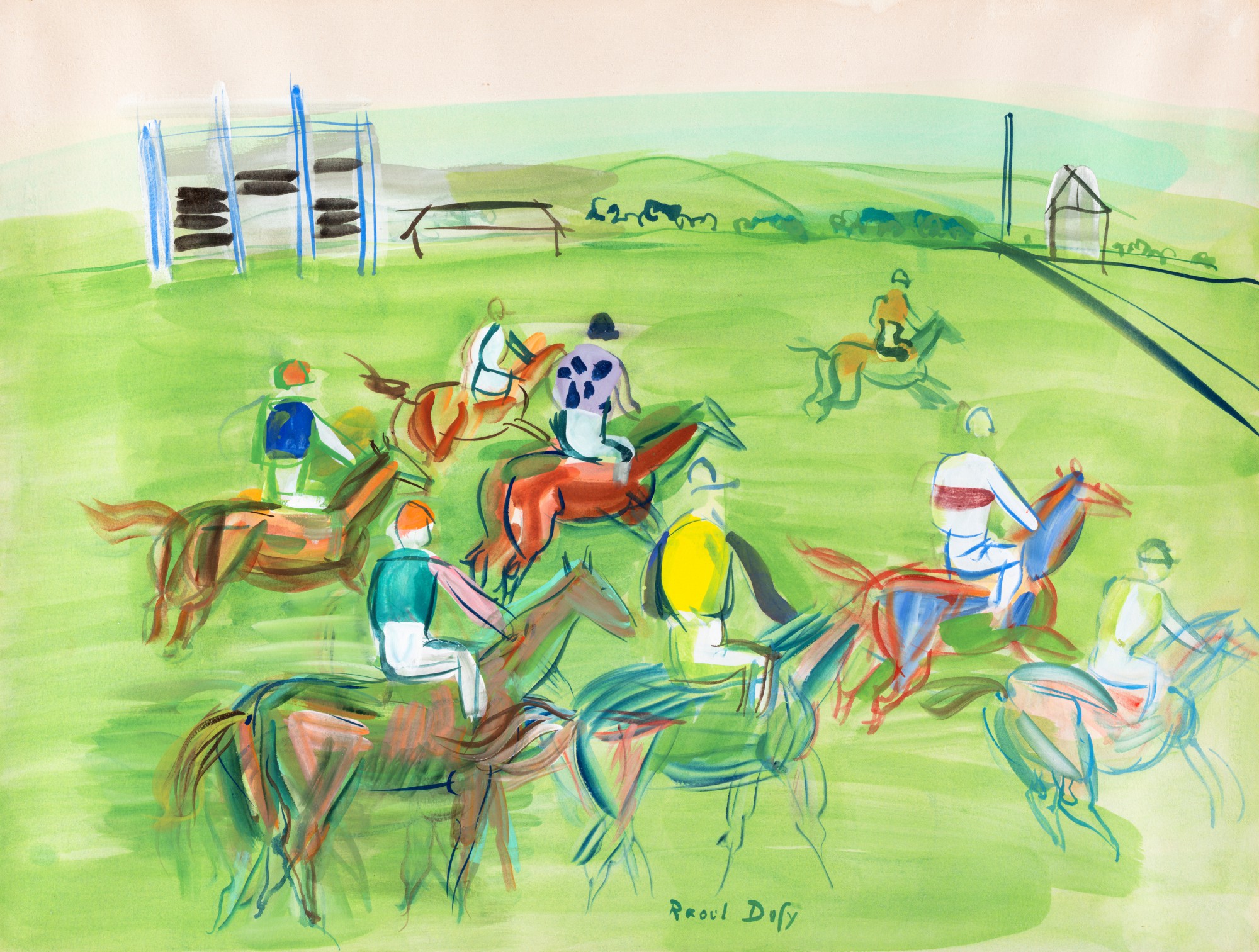 Chevaux vers le départ