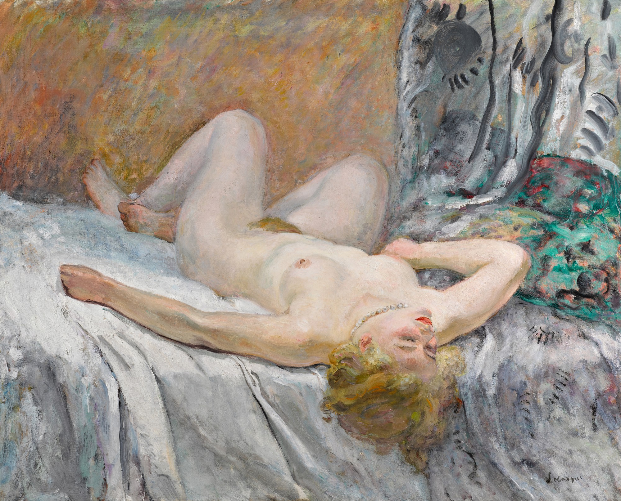 Grand nu aux draps blancs