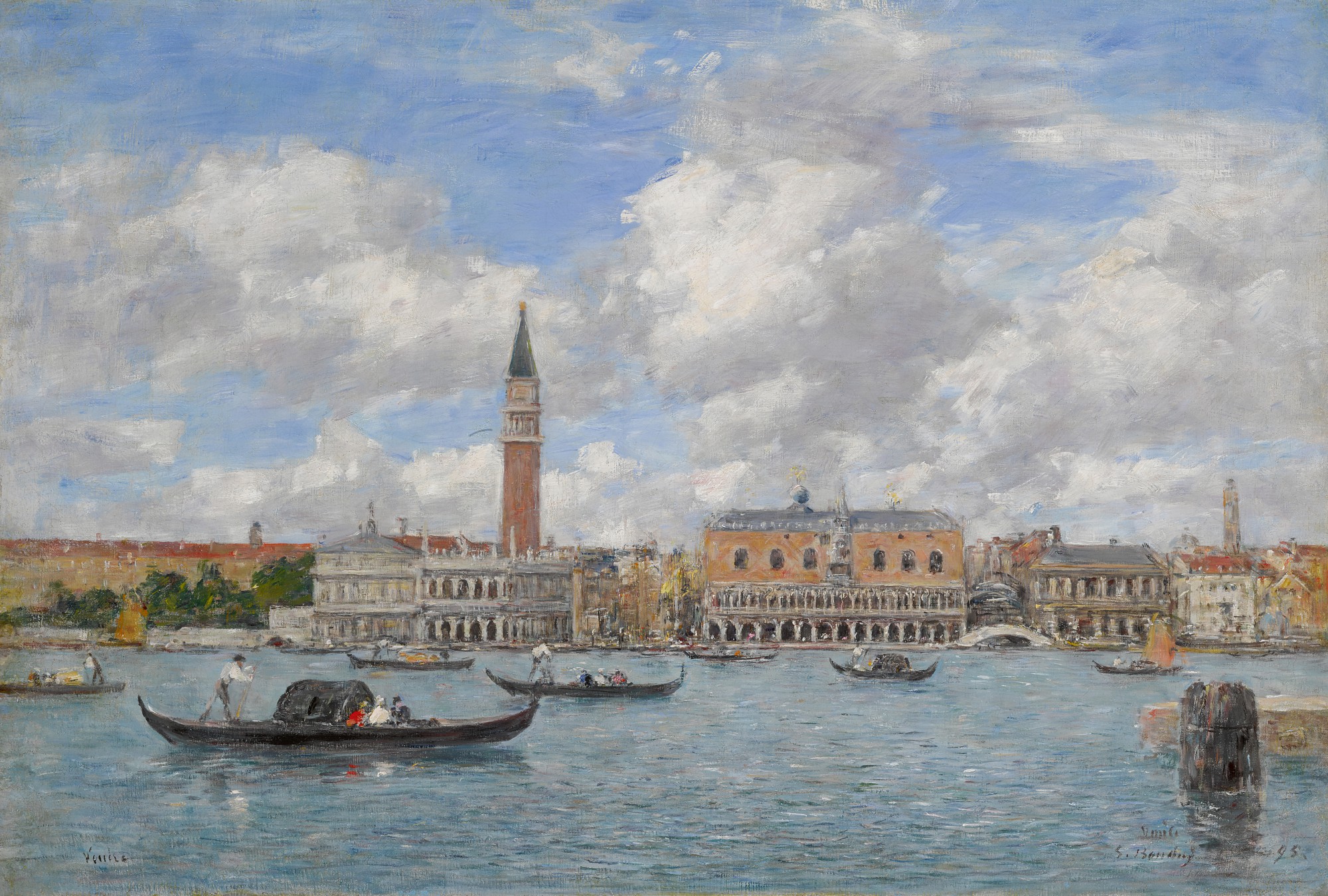 Eugène Boudin — Venise, Il Campanile, Le Palais Ducal et La Piazzeta vue prise de San Giorgio
