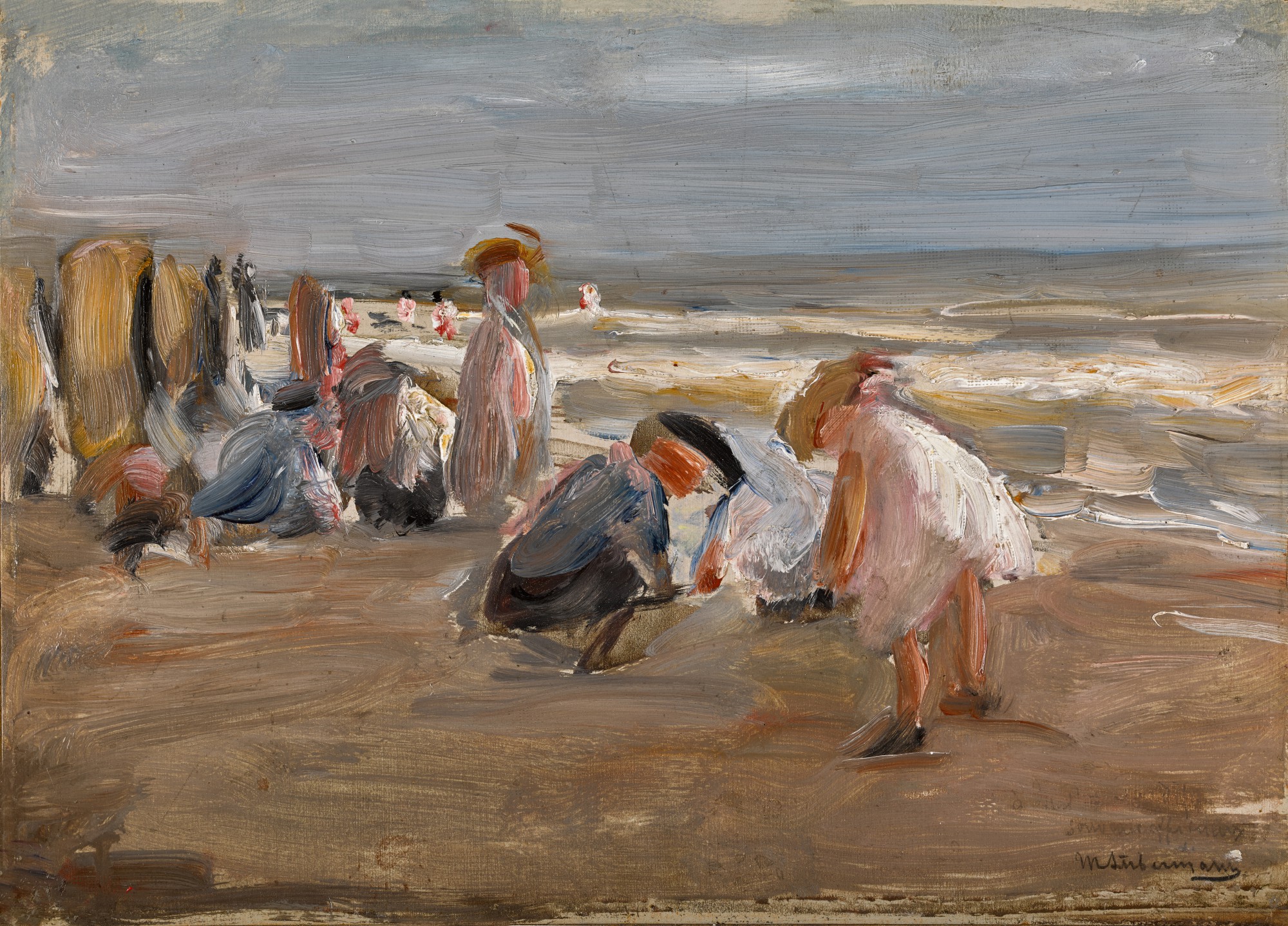 Max Liebermann — Spielende Kinder am Strand (Children playing on the beach)