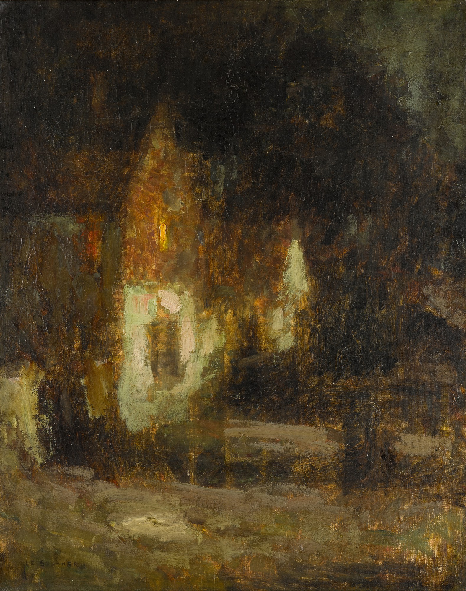 Henri Le Sidaner — Maison au clair de lune, Gerberoy