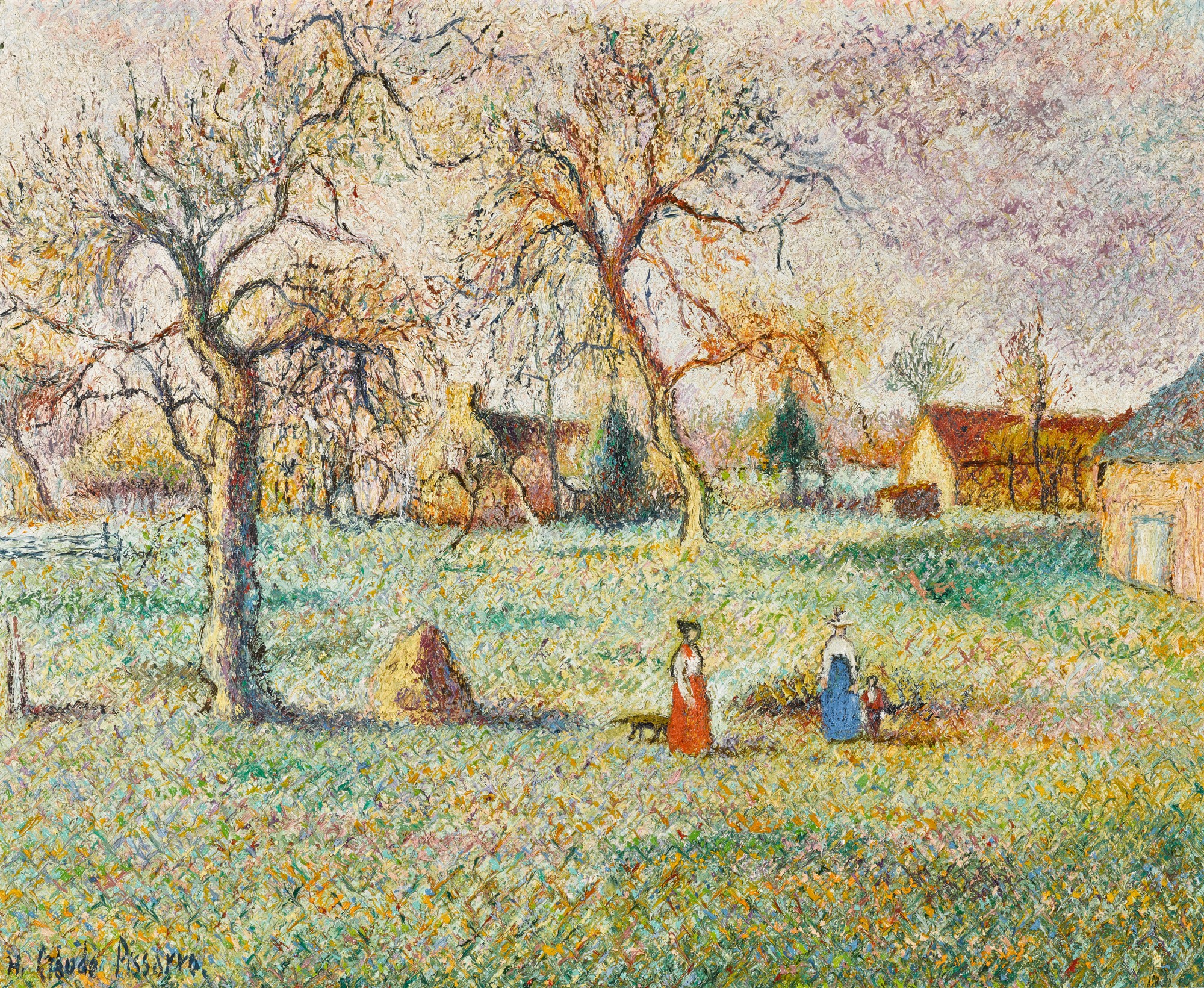 H. Claude Pissarro — La ferme du poirier près d'Athis