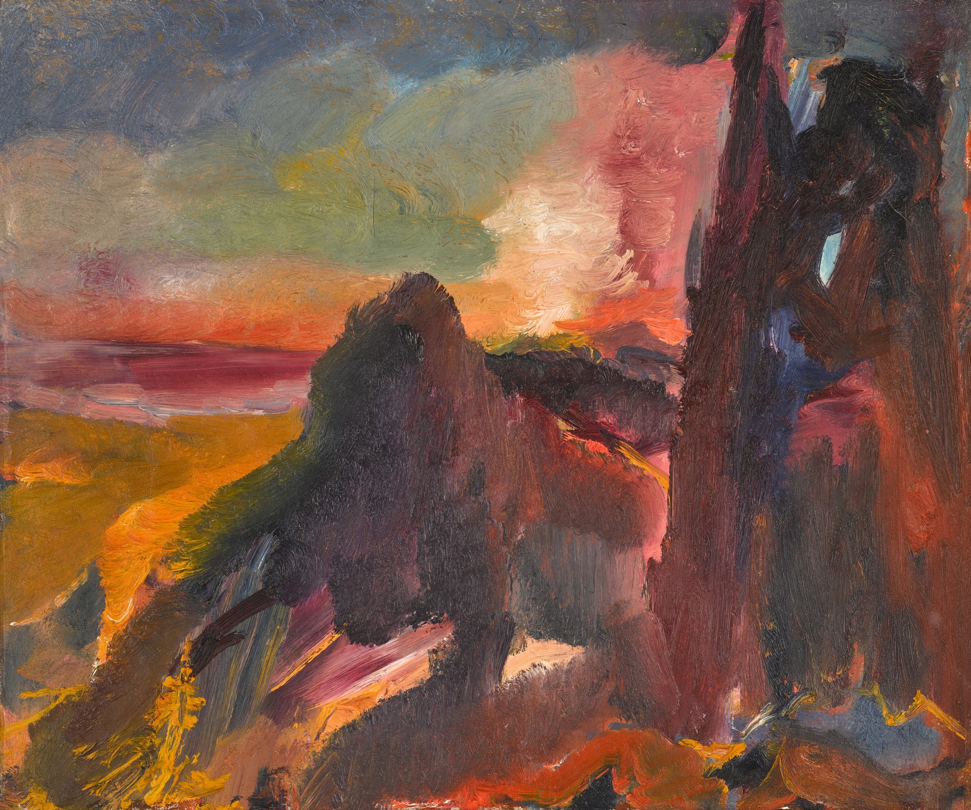 David Bomberg — Sunset, Mount Hilarion, Cyprus