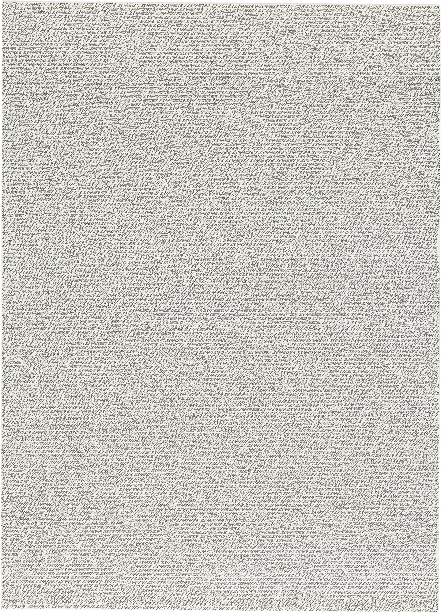 Roman Opalka — 1965/1 - ∞ Détail 2345774 - 2347926