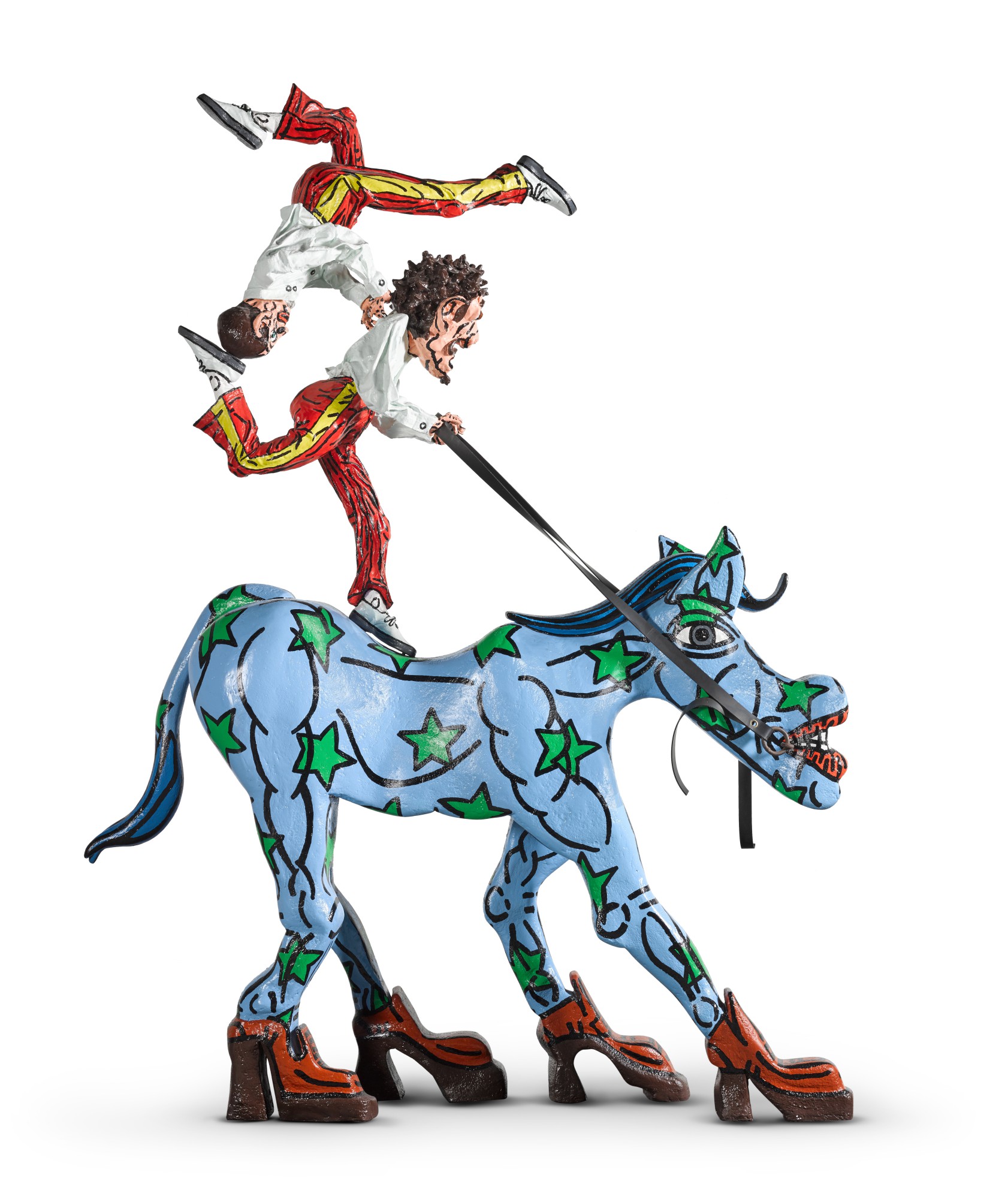 Robert Combas — Jason, Le Cheval Exologiste Americain et Les 2 Équilibristes de l'Ave Maria