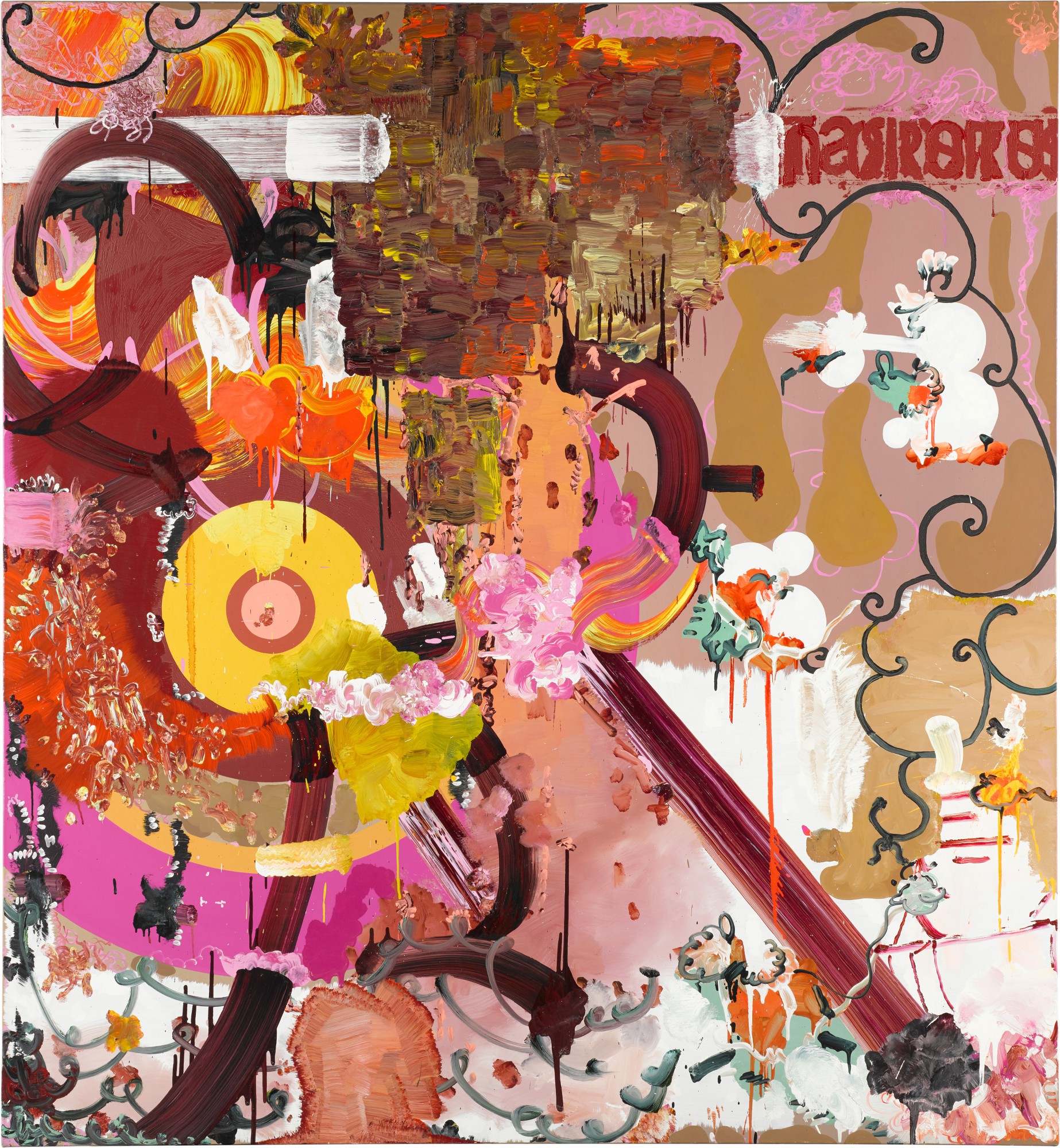 Fiona Rae — Untitled (Brown)