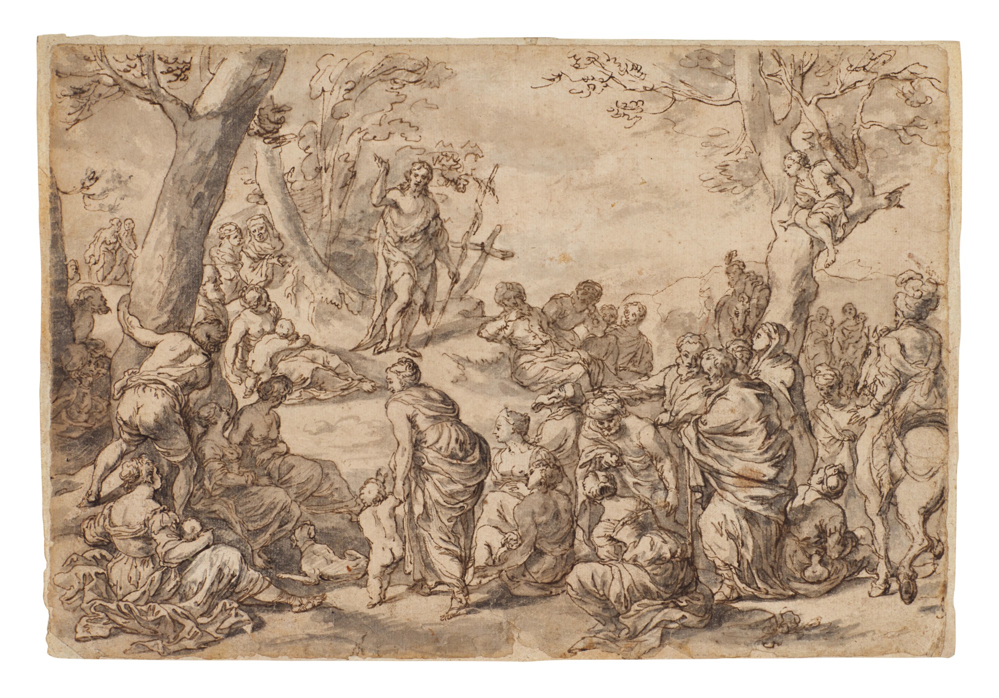 Flemish School, late 16th Century — Christ preaching in the wilderness