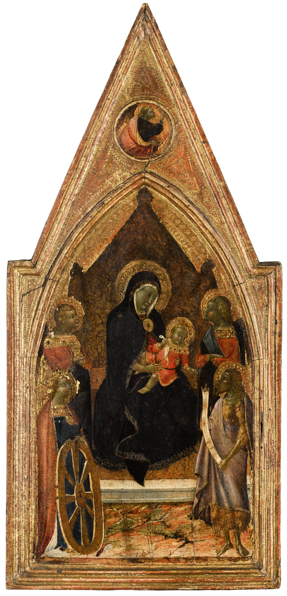 Unknown — The Virgin and Child enthroned with Saint Catherine of Alexandria and Saint John the Baptist