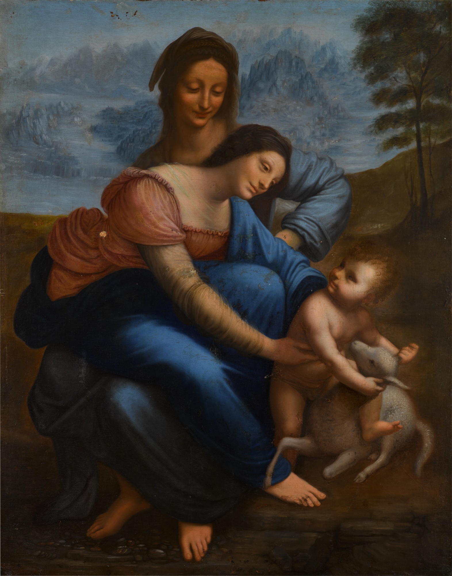 French Follower of Leonardo da Vinci, late 17th Century — The Virgin and Child with Saint Anne